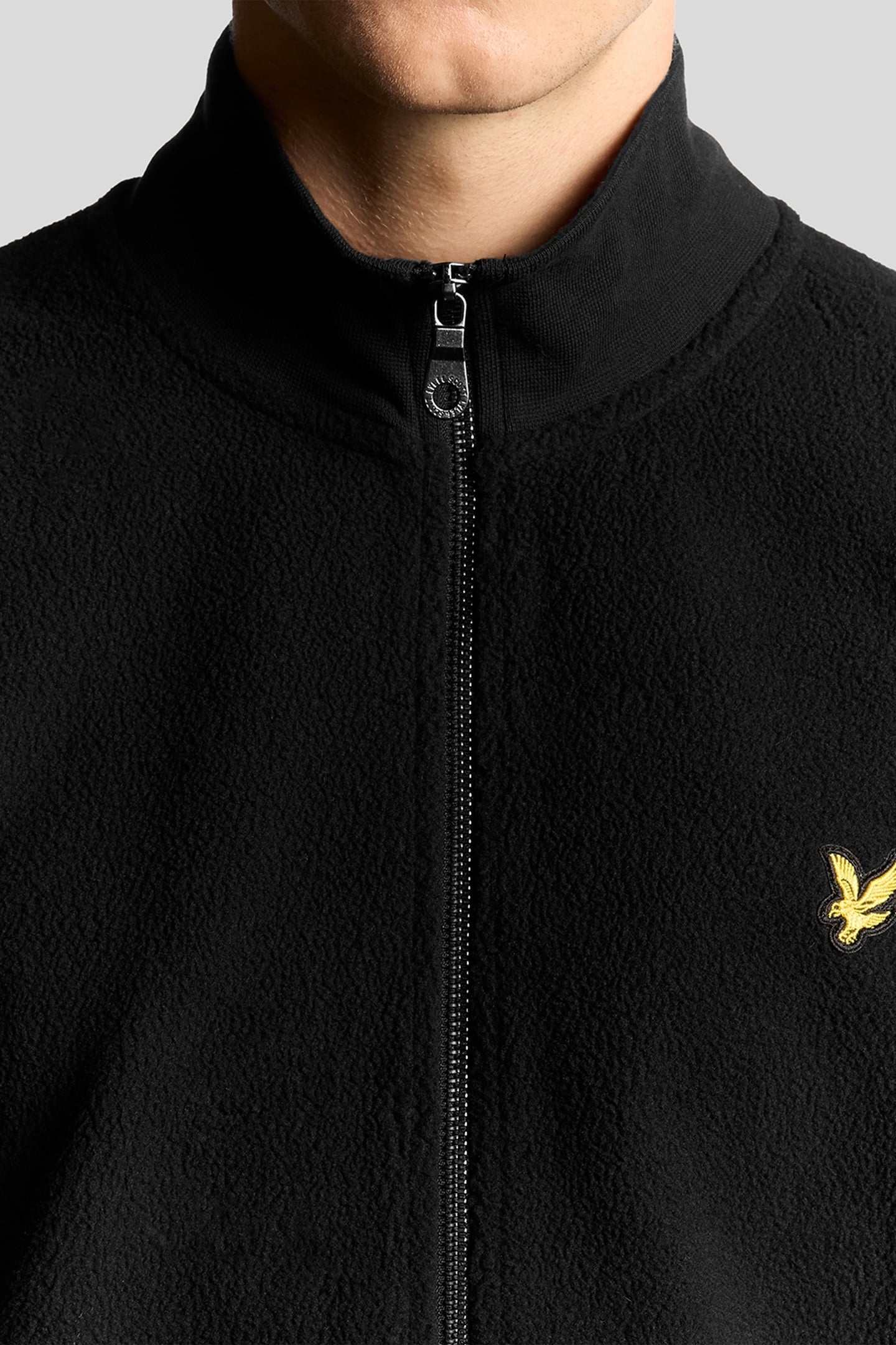 POLAR FLEECE TRACK JACKET JET BLACK 5