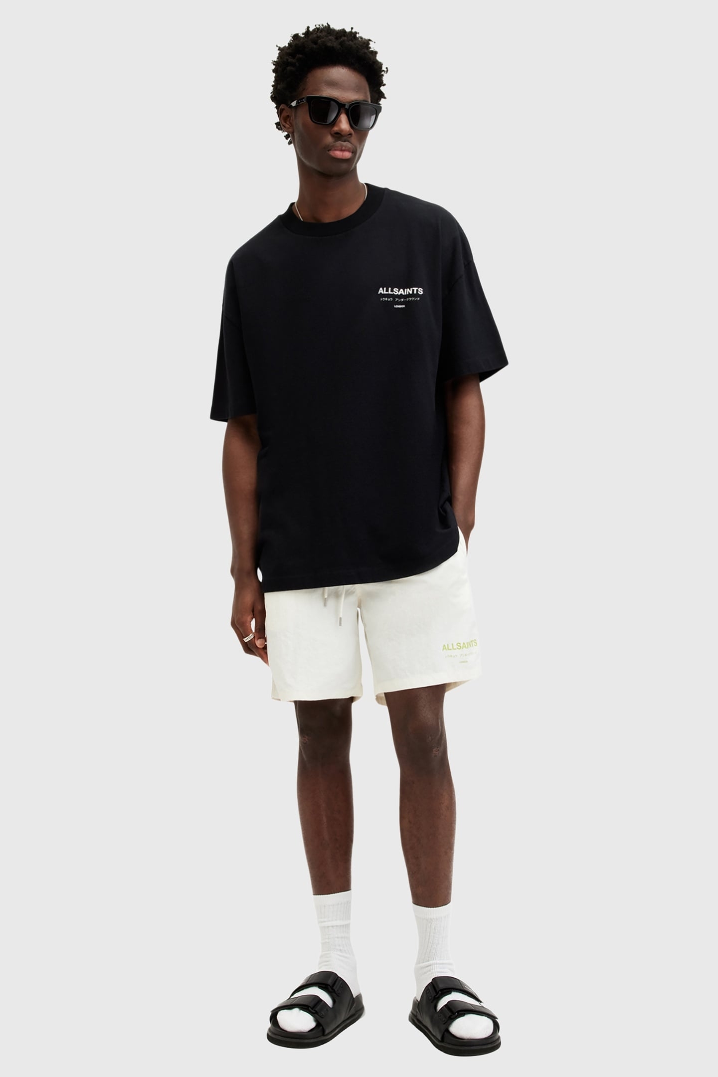 UNDERGROUND SWIMSHRT CHLK WHT/GREEN 2