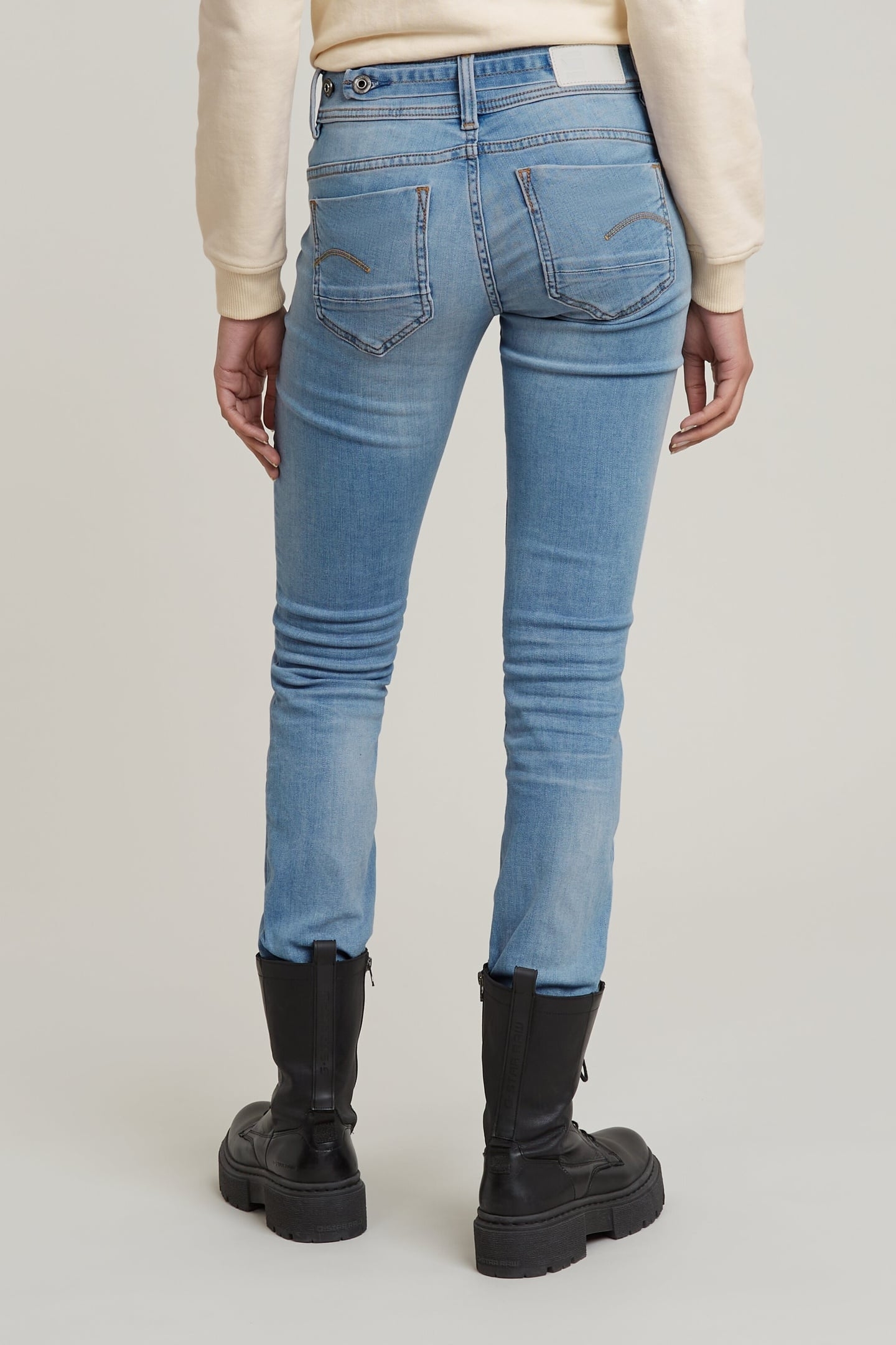 MIDGE SADDLE MID STRAIGHT JEANS LT INDIGO AGED 3