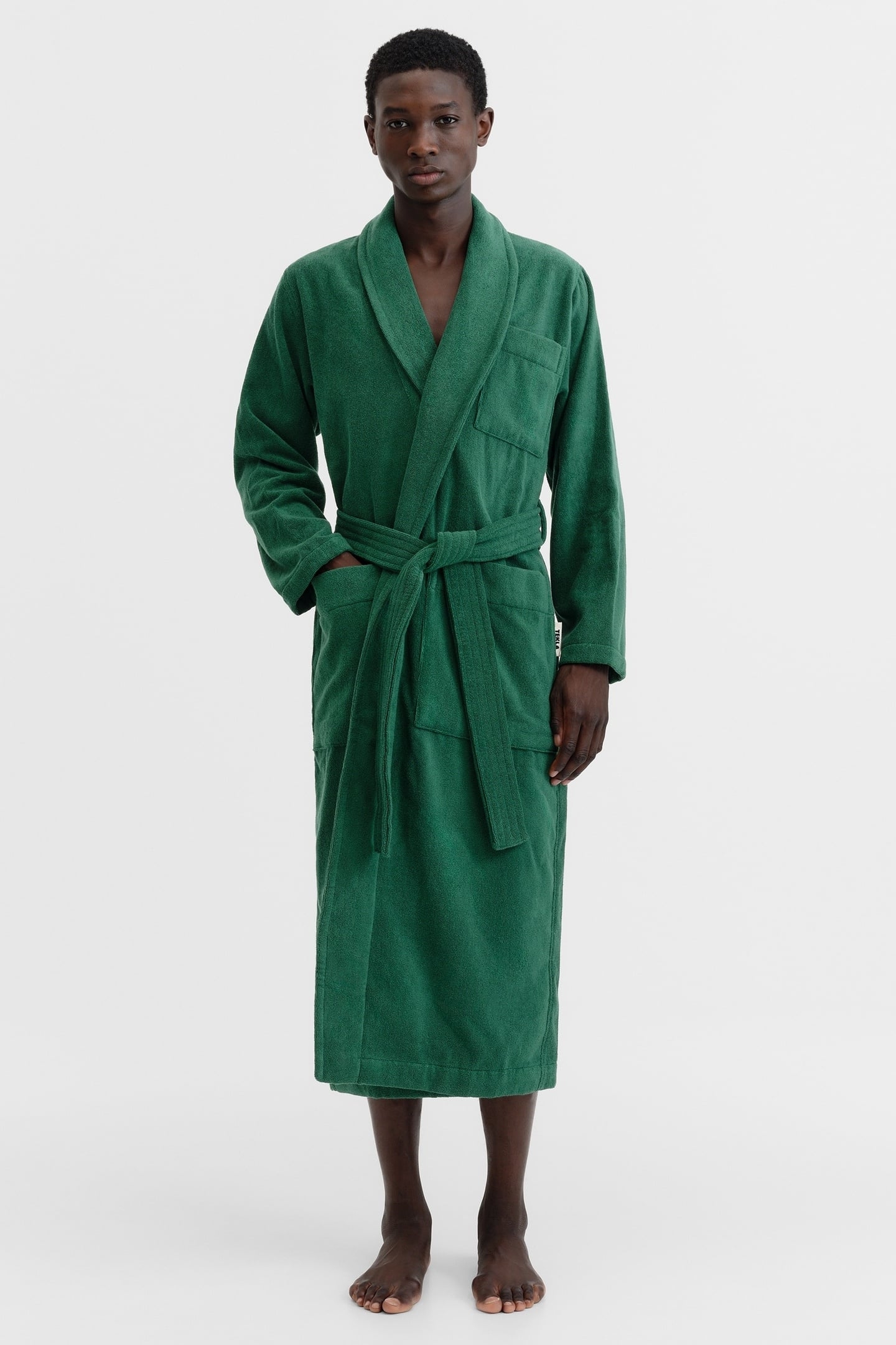 UNISEX CLASSIC BATHROBE TEAL GREEN 1