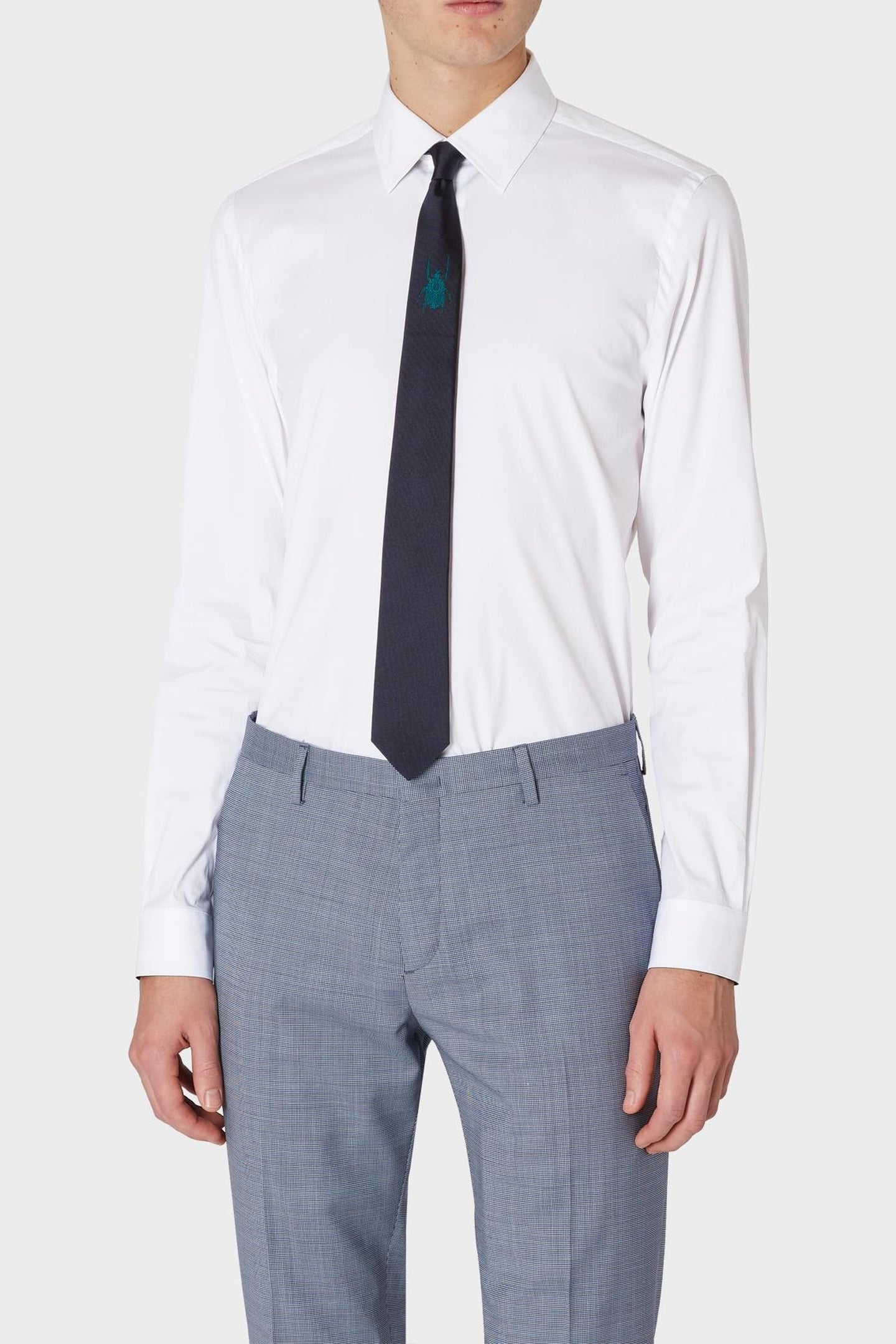 GENTS S/C SUPER SLIM SHIRT WHITE 1