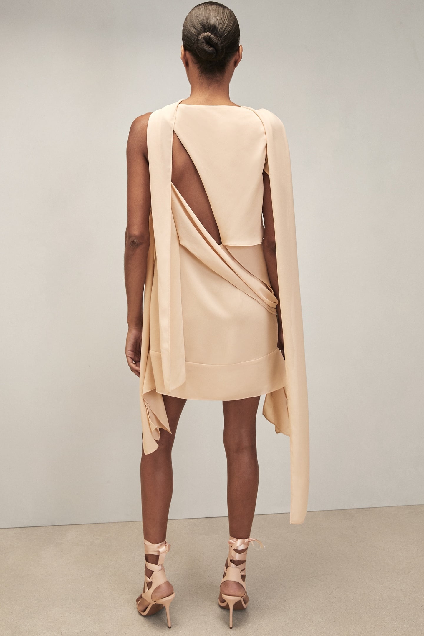 PANEL DETAIL SHIFT DRESS PALE PINK 2