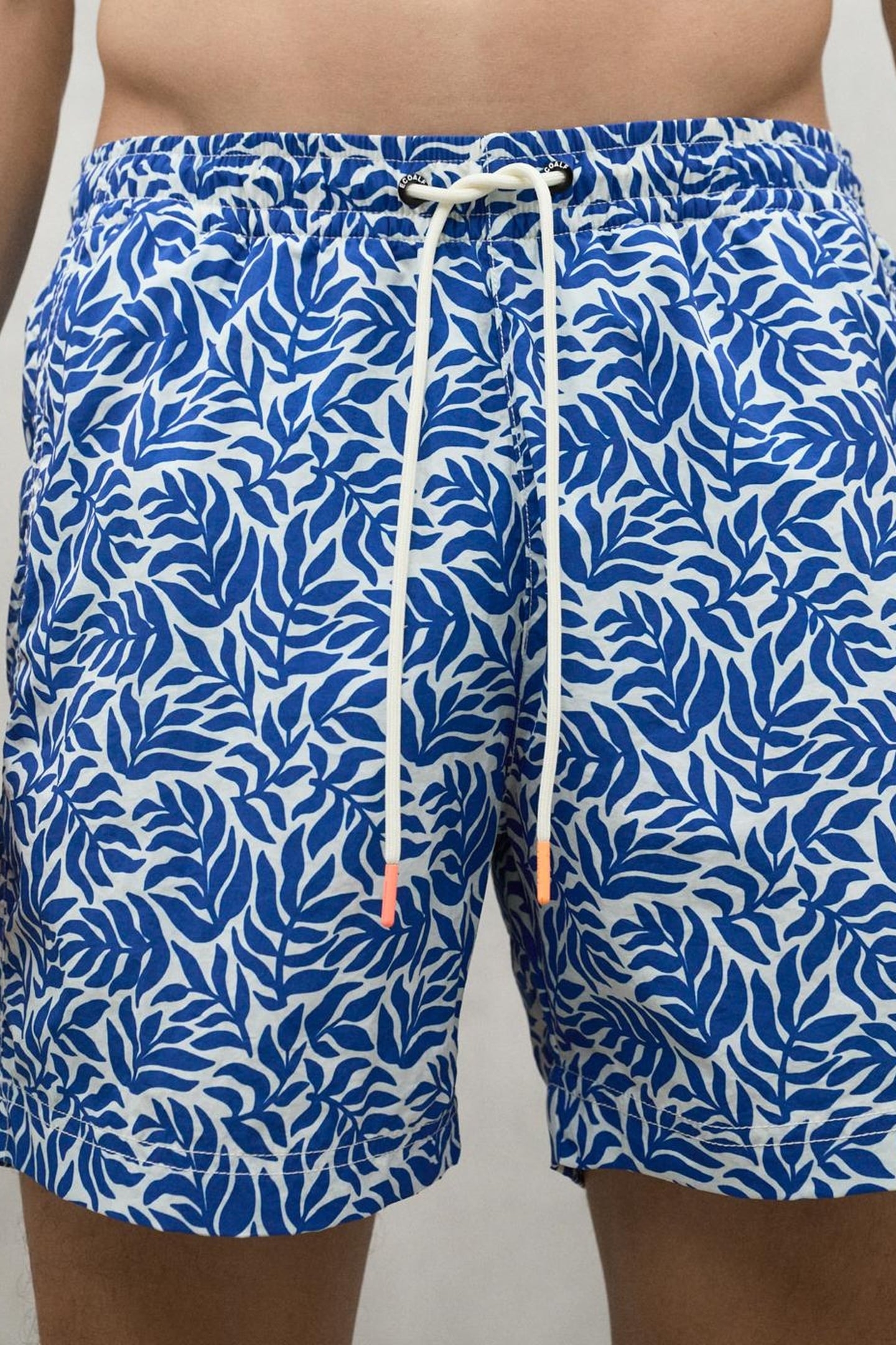 BEQUIAALF SWIMSUIT BLUE LEAVES PRINT 1