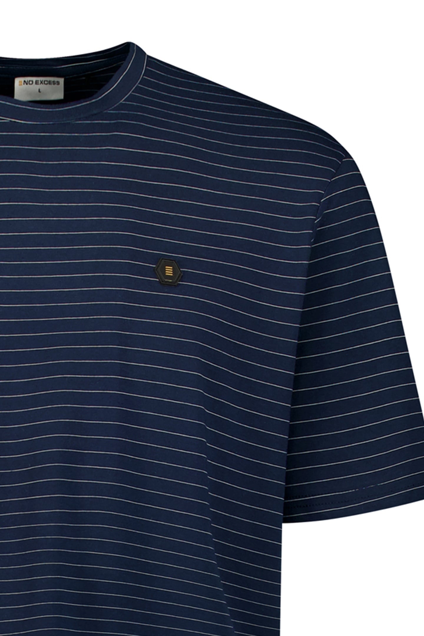 T-SHIRT CREWNECK PIN STRIPE GARMENT DYED NIGHT 3