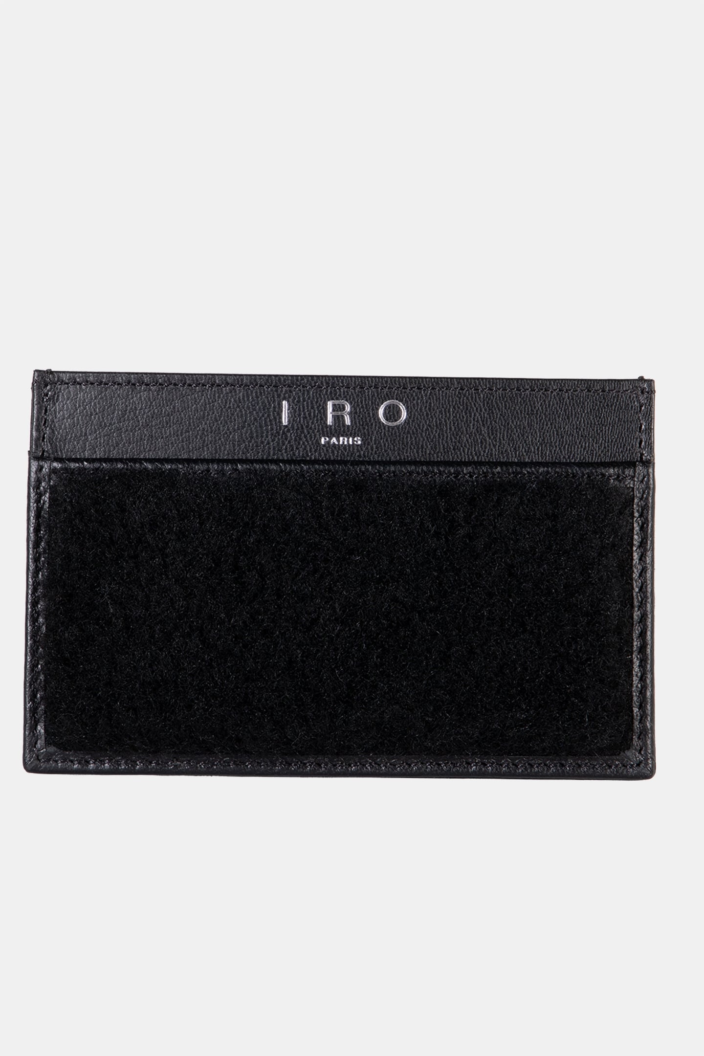 CARDI SHEARLING CARD HOLDER BLACK FUR 1