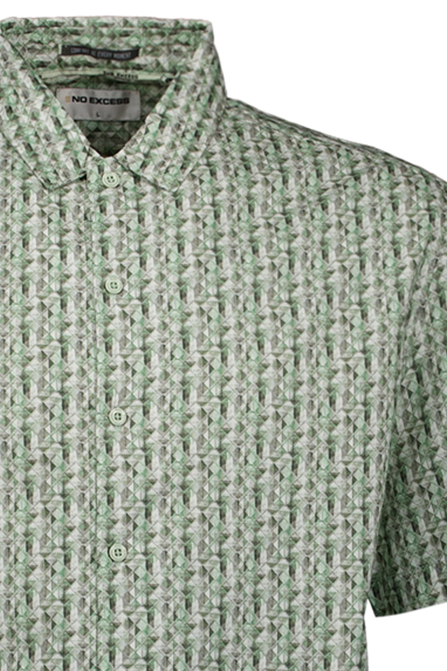 SHIRT SHORT SLEEVE ALLOVER PRINTED GREEN 3