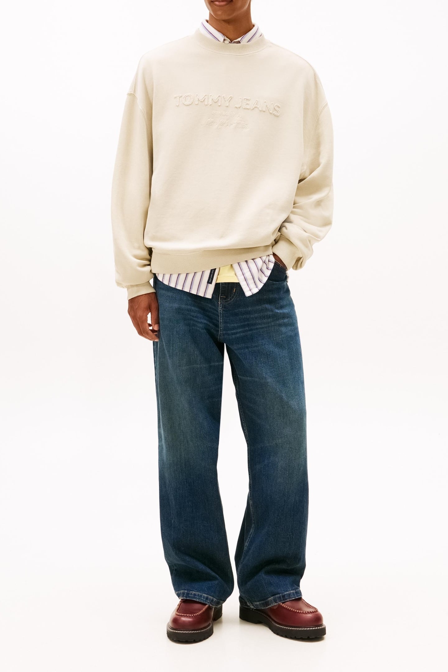 CLASSIC 90S TONAL LOGO WASHED SWEATSHIRT GULF SAND 1