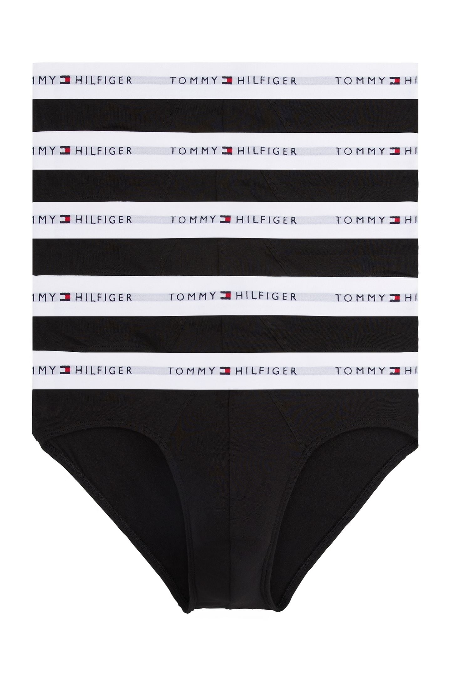 5-PACK SIGNATURE LOGO WAISTBAND BRIEFS BLACK 1