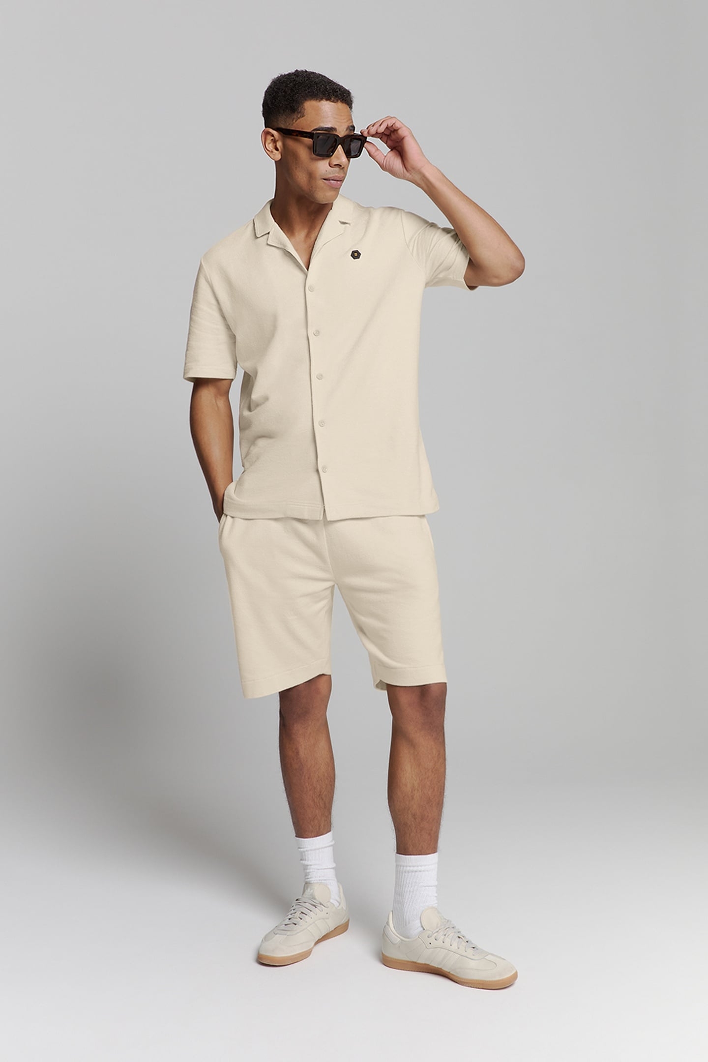 SHORT JERSEY SOLID TERRY CEMENT 3