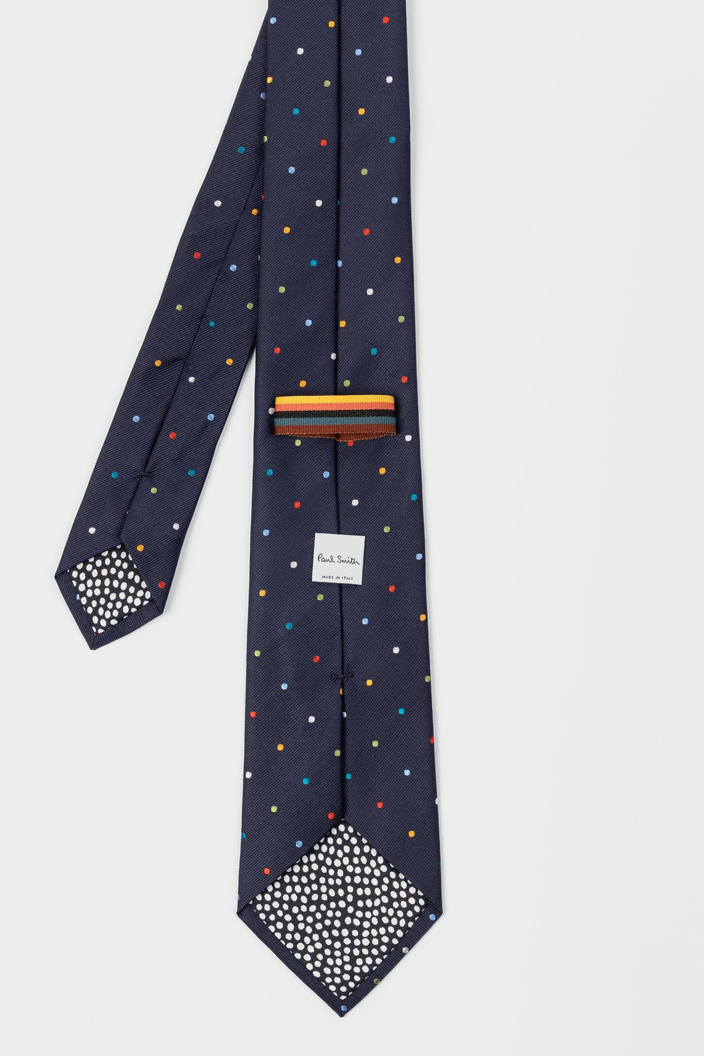 TIE MULTICOLR SPOT NAVY 4