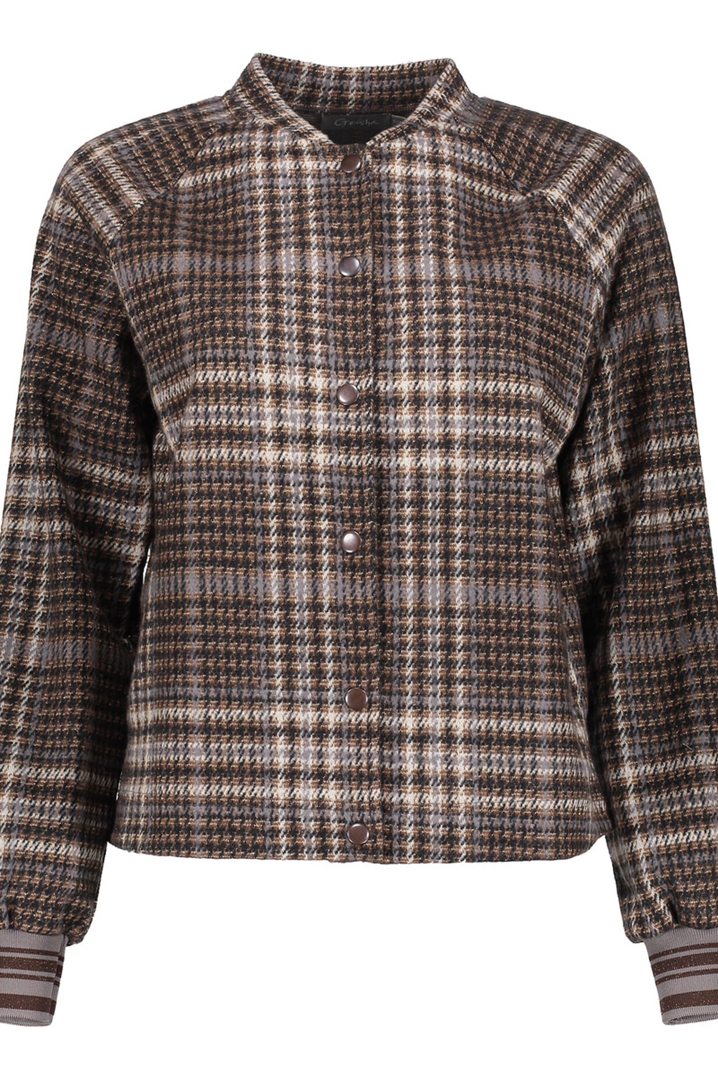 JACKET CHECK PRINT BROWN/GREY 1
