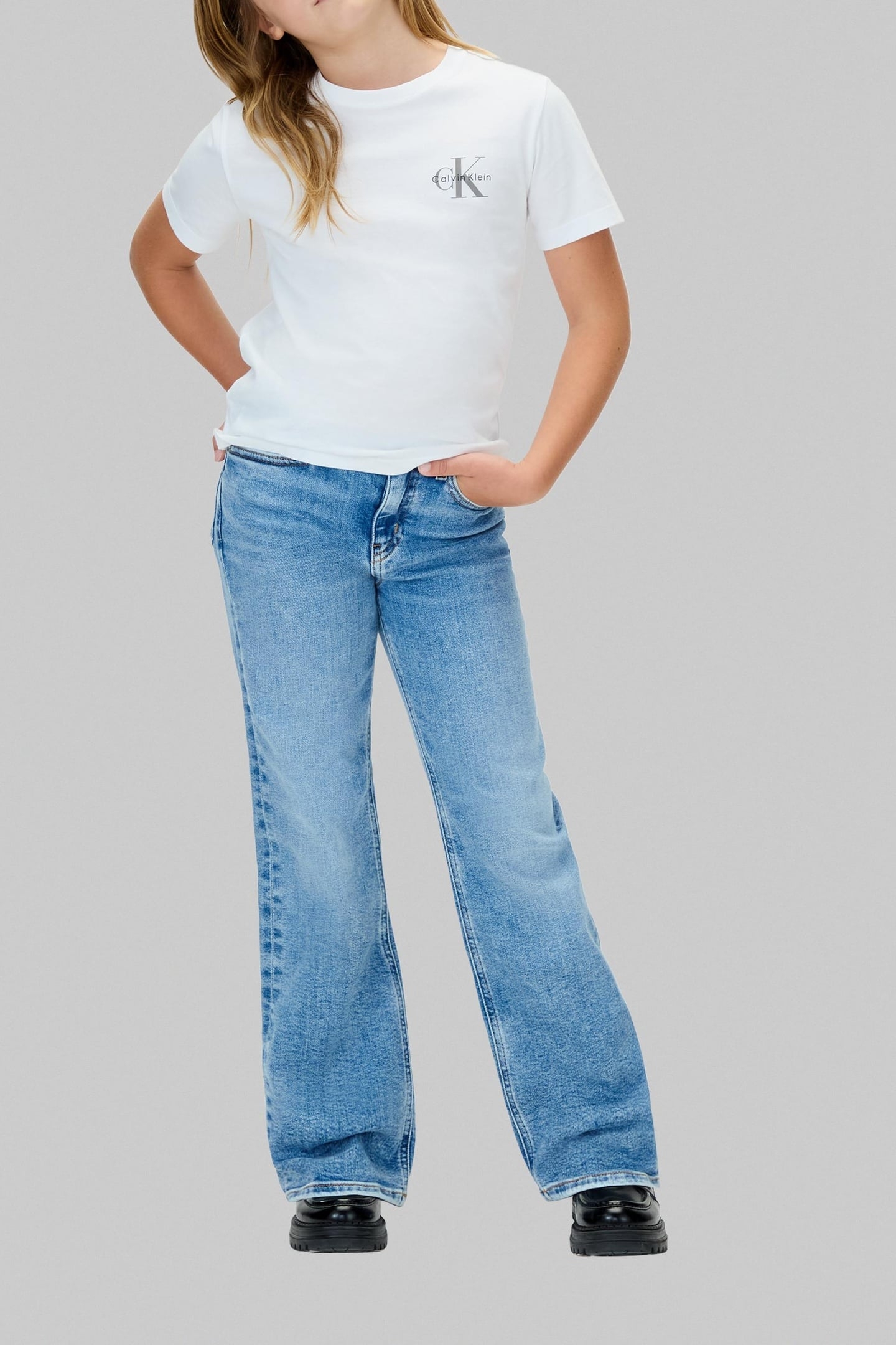 UNISEX SMALL MONOLOGO SS TEE BRIGHT WHITE 2