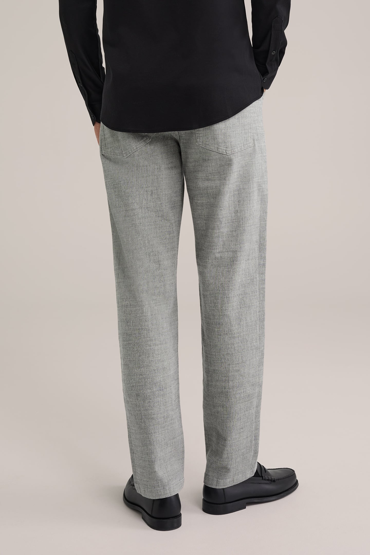 5-POCKET MID WAIST BLENDED LIGHT GREY 2