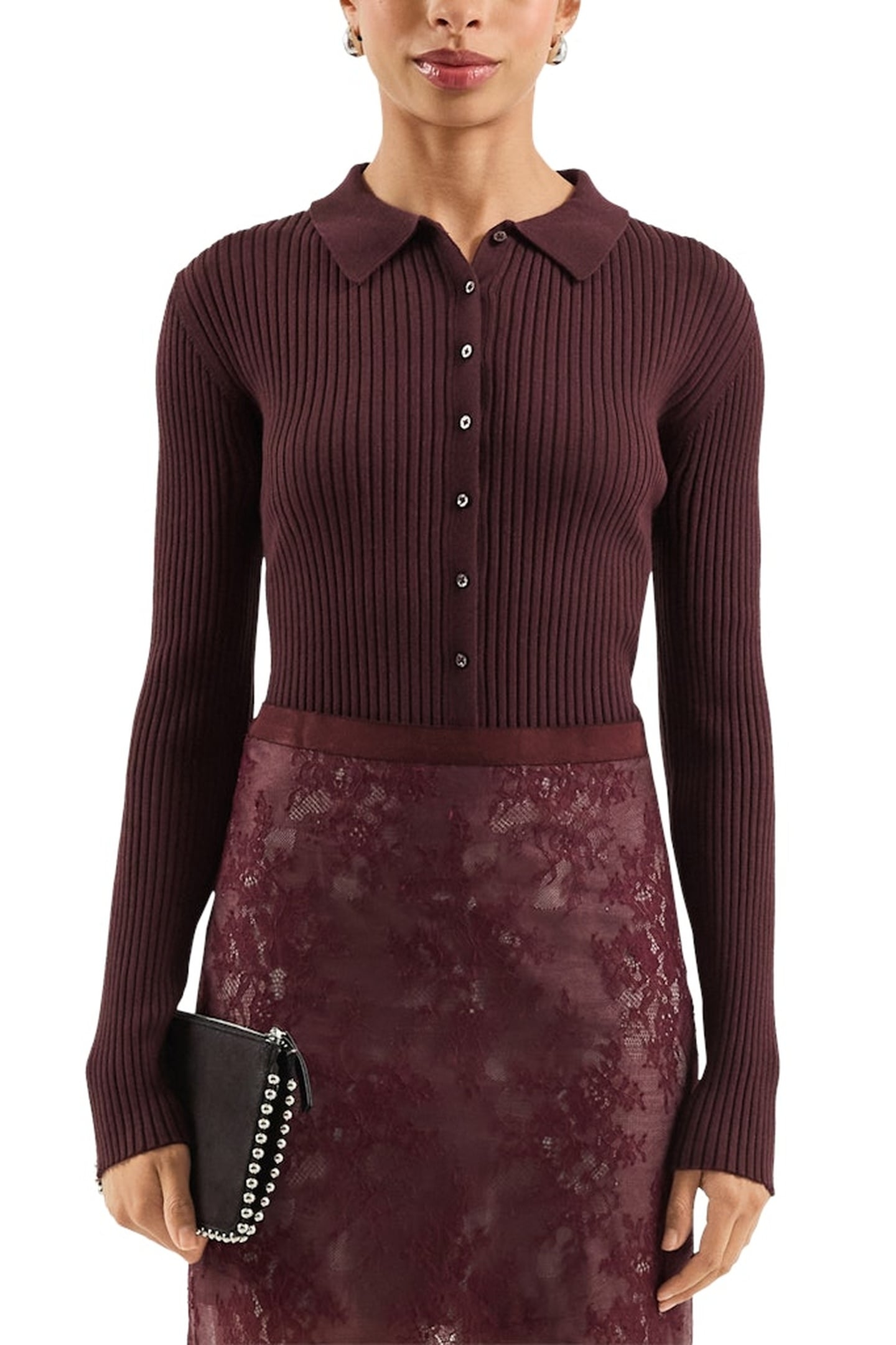S.OLIVER-QS CARDIGAN BURGUNDY 1