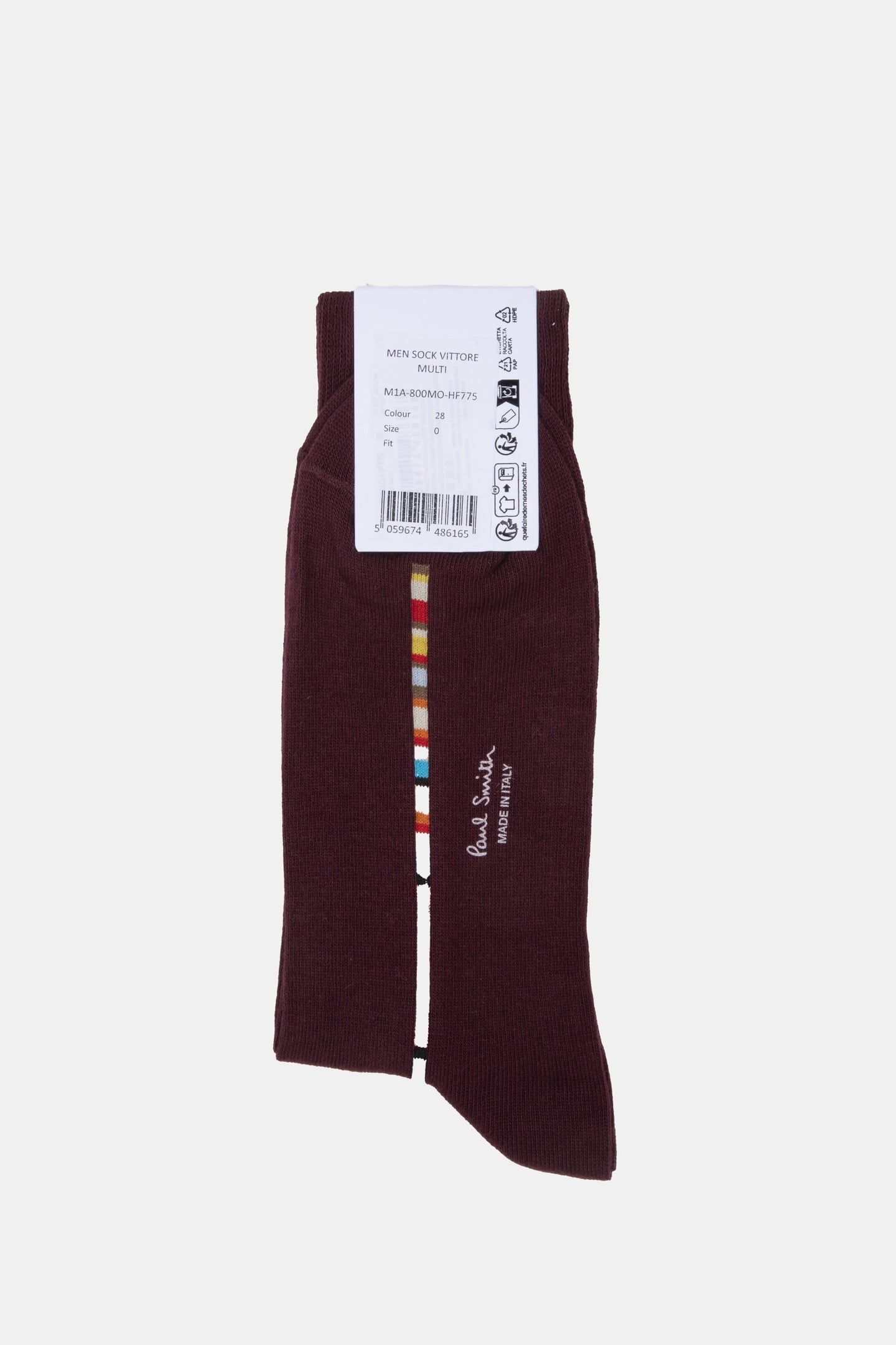 SOCK VITTORE MULTI BURGUNDY/ BORDE 3