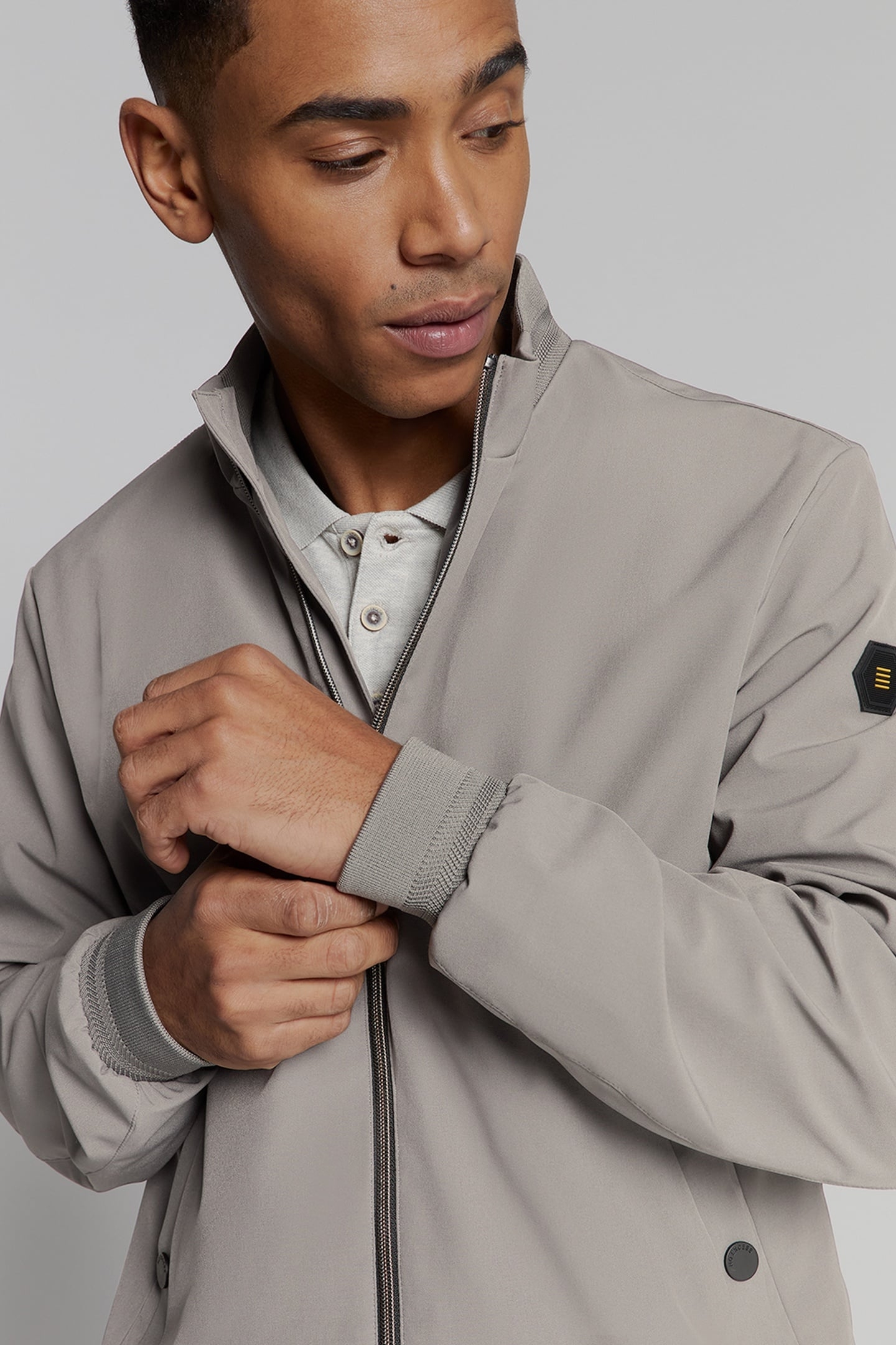 JACKET SHORT FIT CLEAN SOFT MID GREY 7