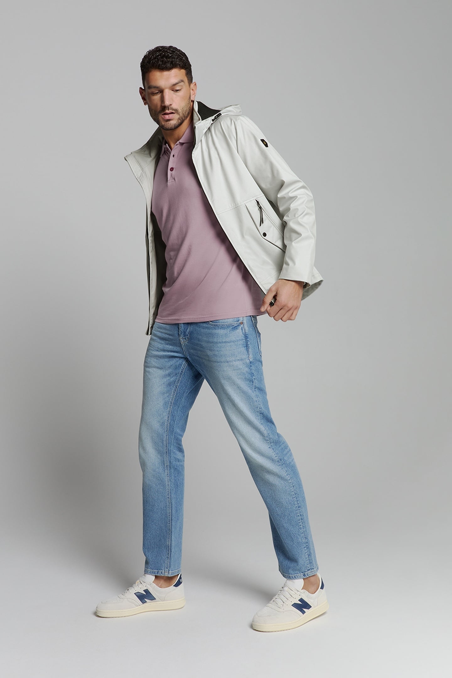 JACKET MID LONG HOOD DETACHABLE CHALK 3