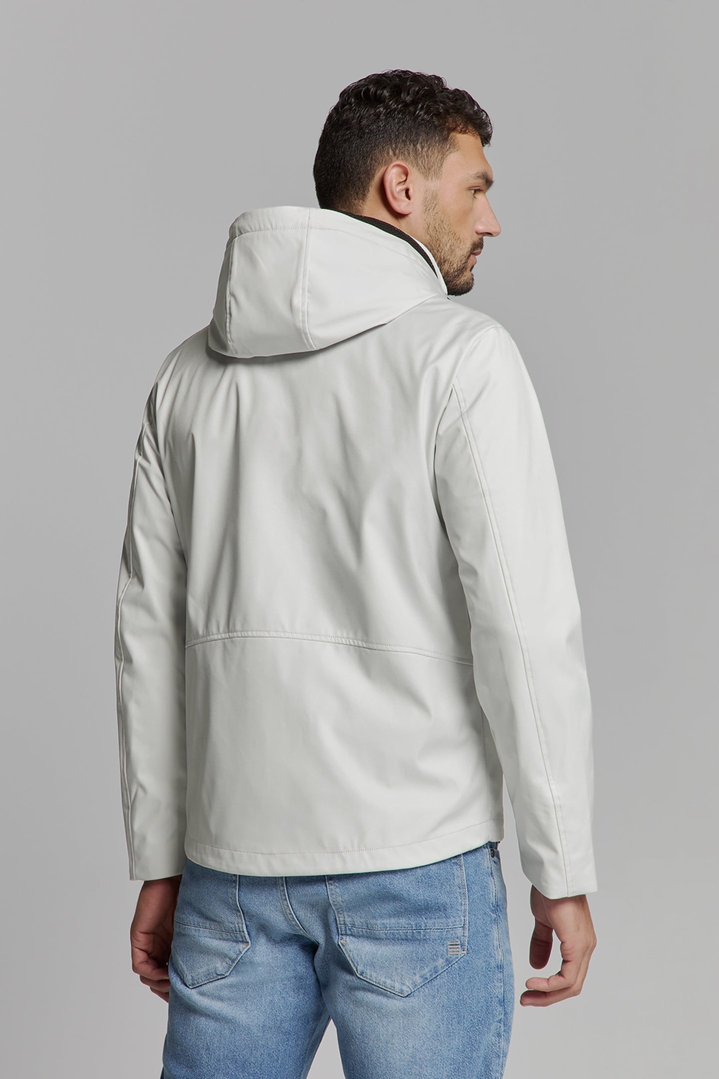 JACKET MID LONG HOOD DETACHABLE CHALK 2