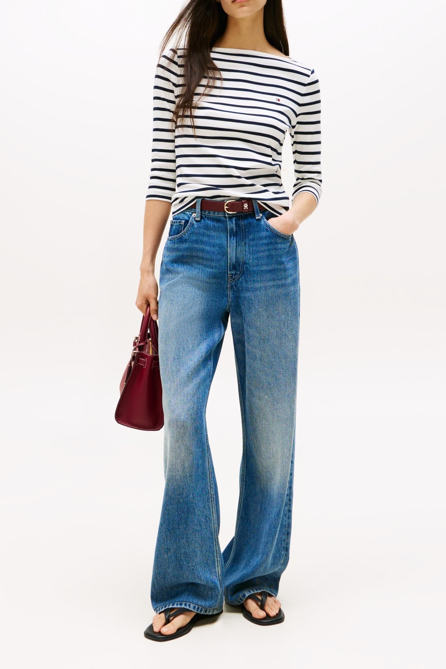 SLIM CODY BOAT NECK T-SHIRT BRETON/ECU/DARK NIGHT NAVY 1