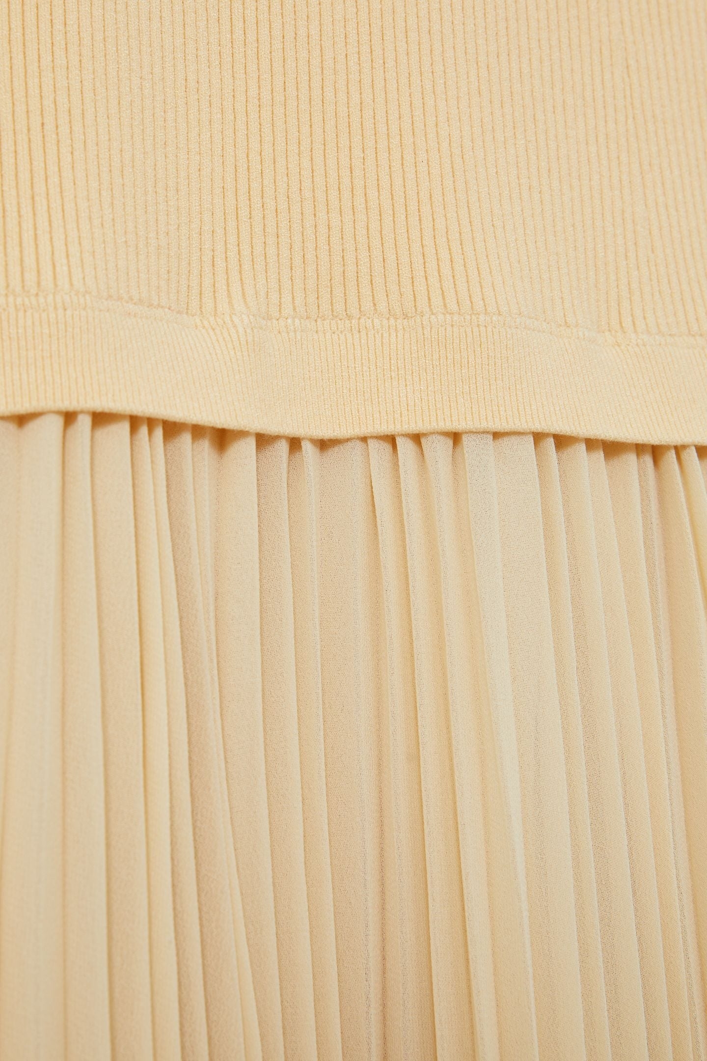 KNIT WOVEN MIDI DRESS YELLOW 5