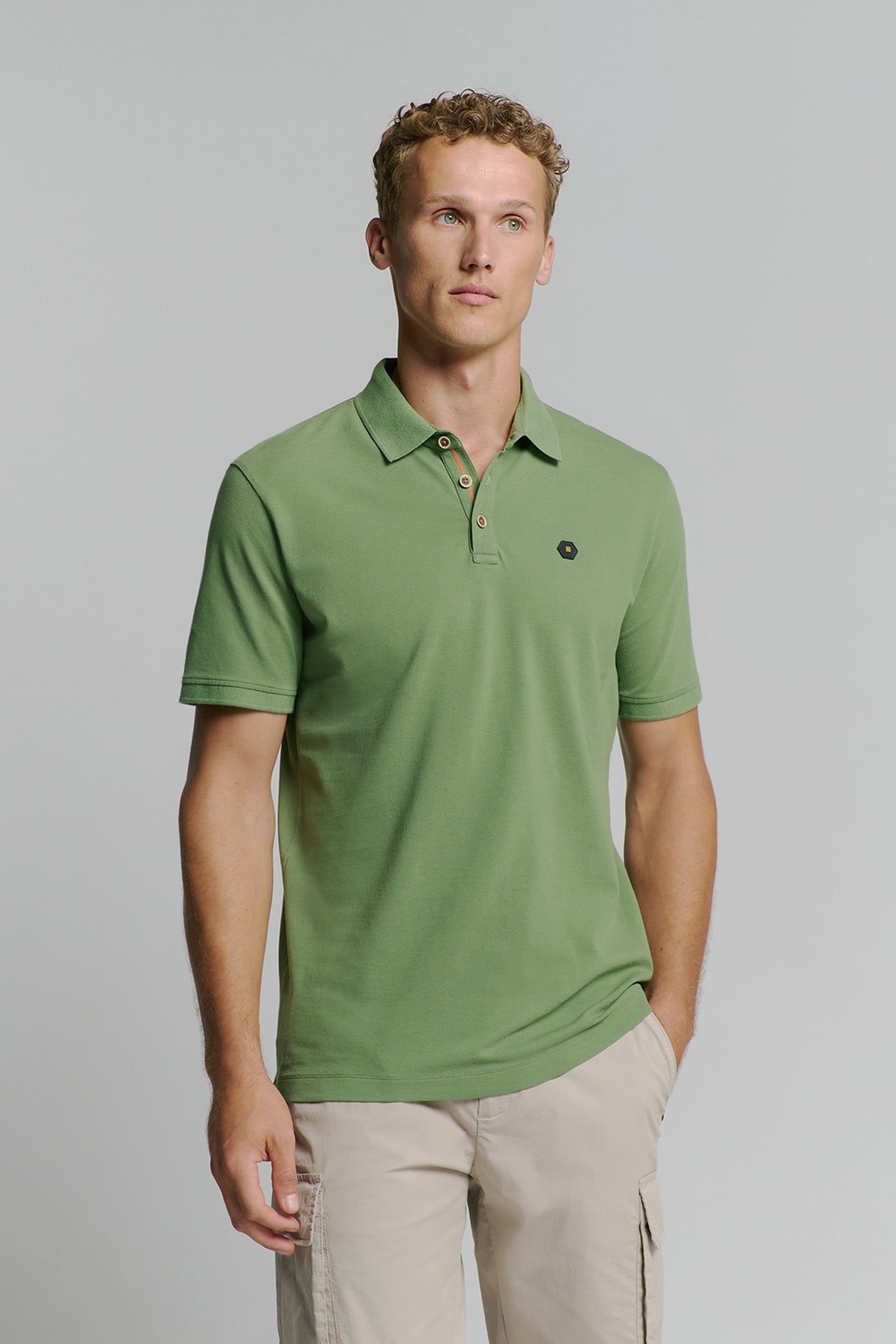 POLO PIQUE GARMENT DYED GREEN 1