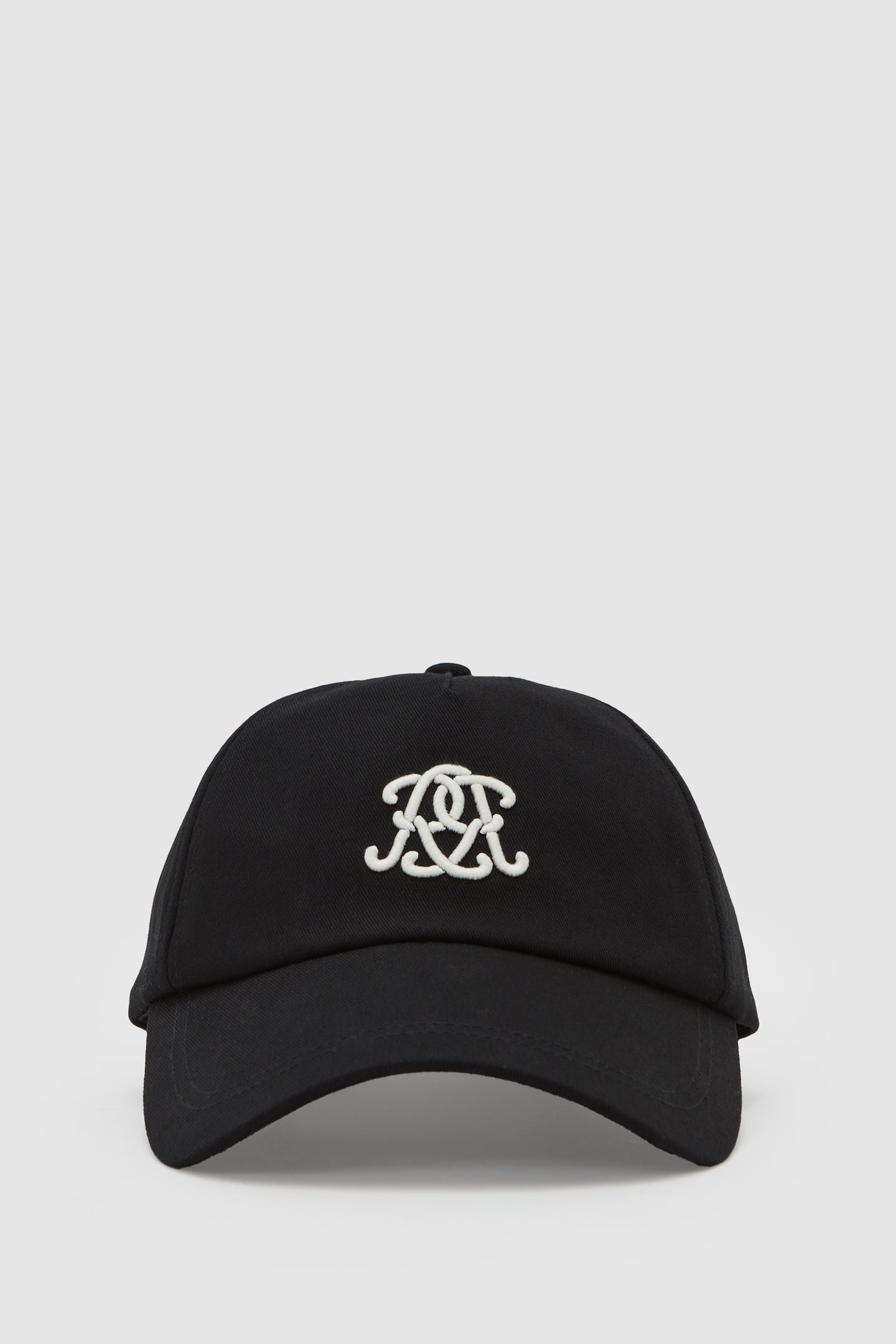 EMBROIDERED LOGO CAP BLACK 1