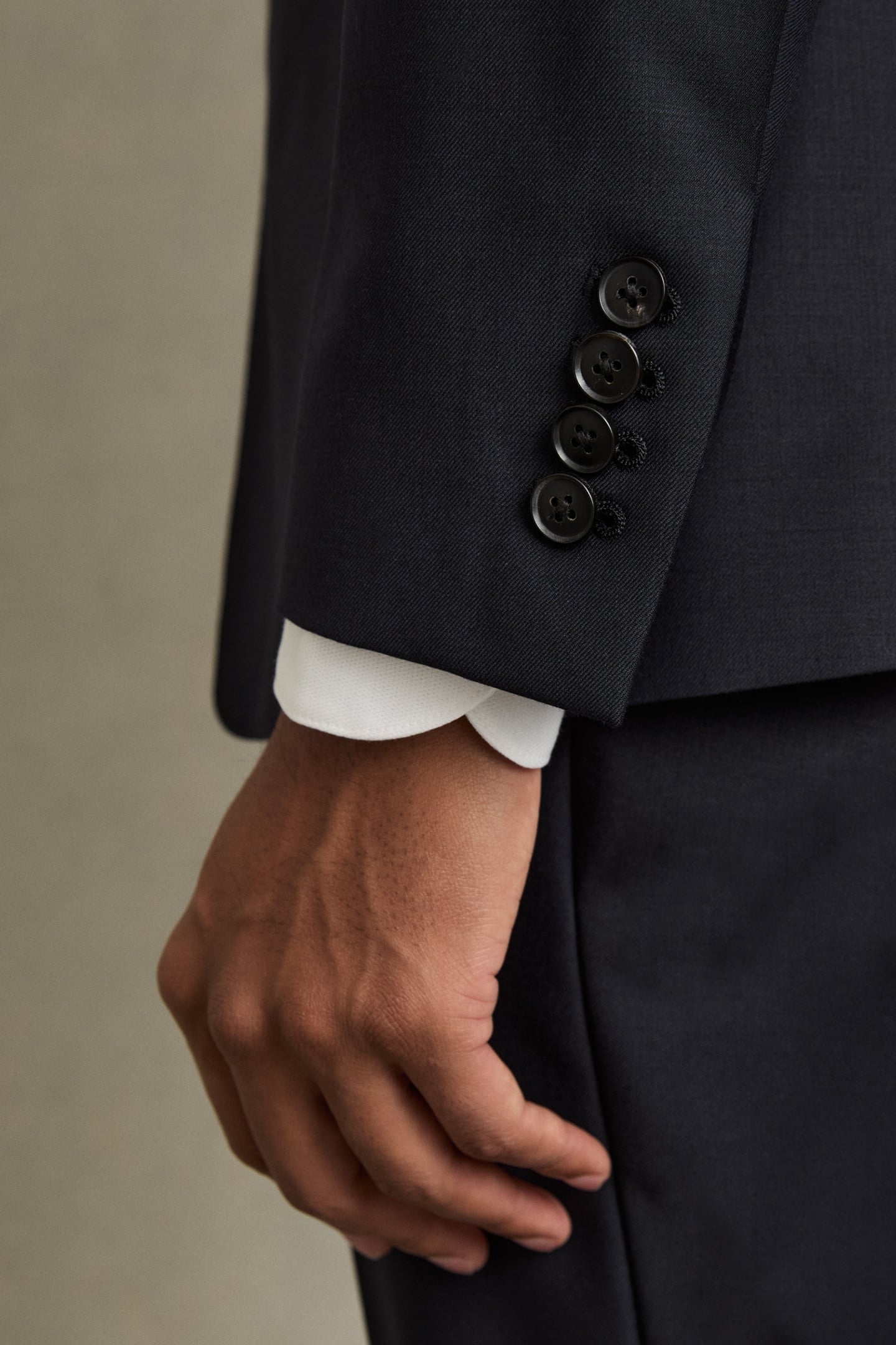 SB 2B NOTCH PLAIN WEAVE BLAZER NAVY 7