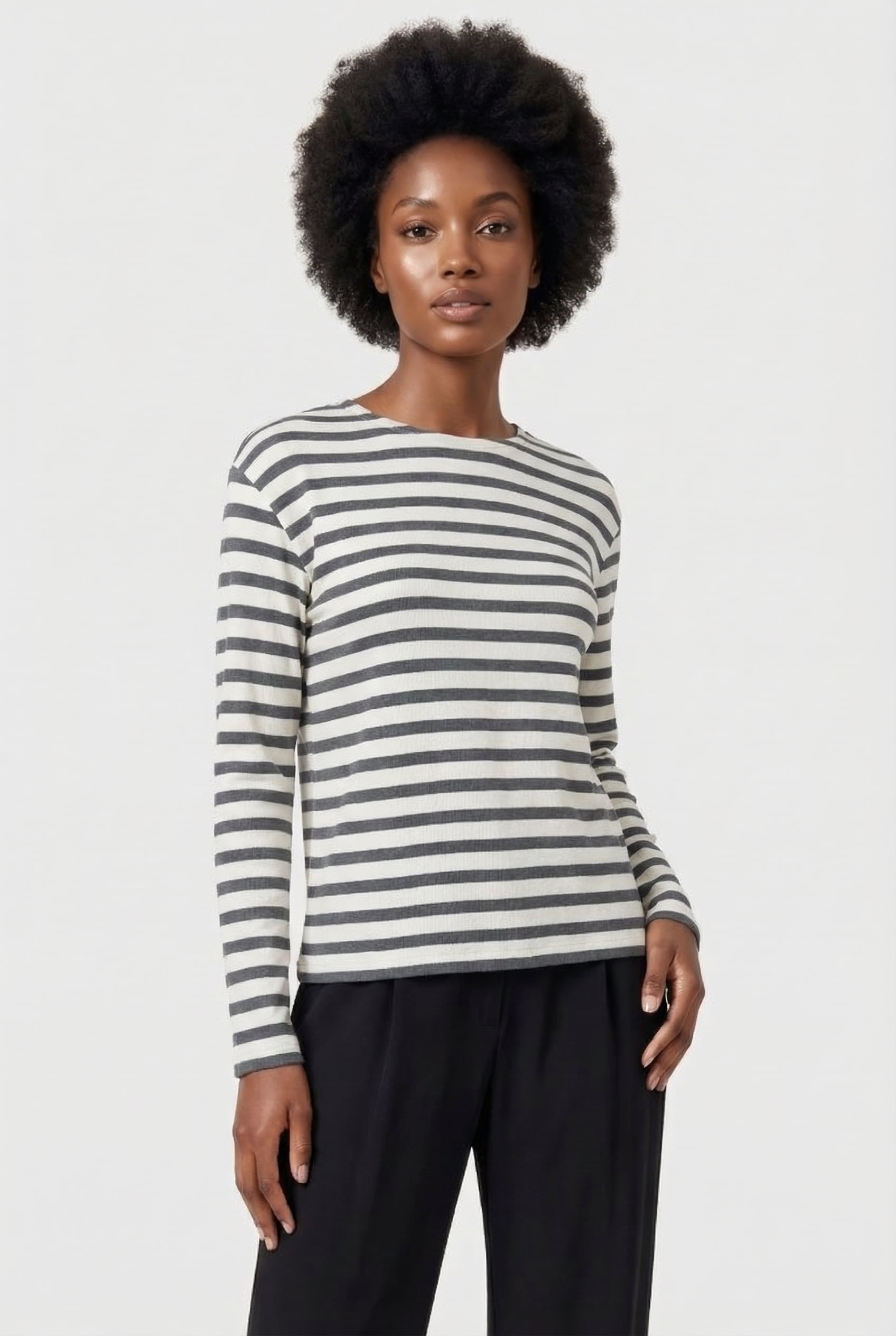 STRIPED LONGSLEEVE T-SHIRTS PINI GREEN 1