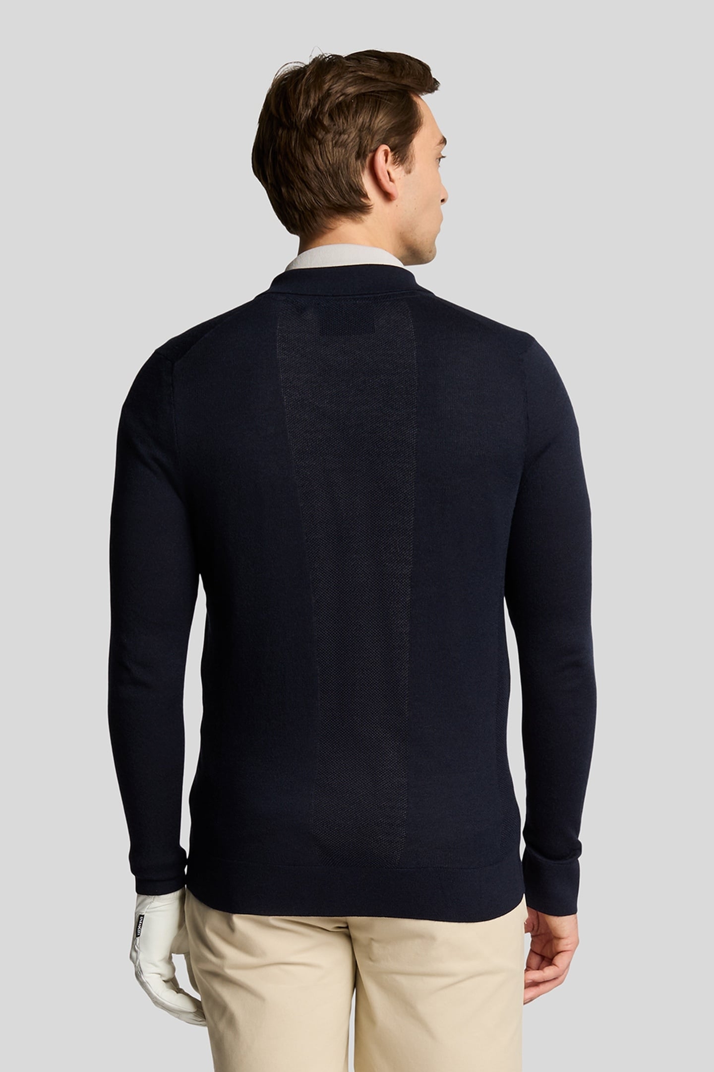 LIGHTWEIGHT KNITTED COLLARED CARDIGAN DARK NAVY 3