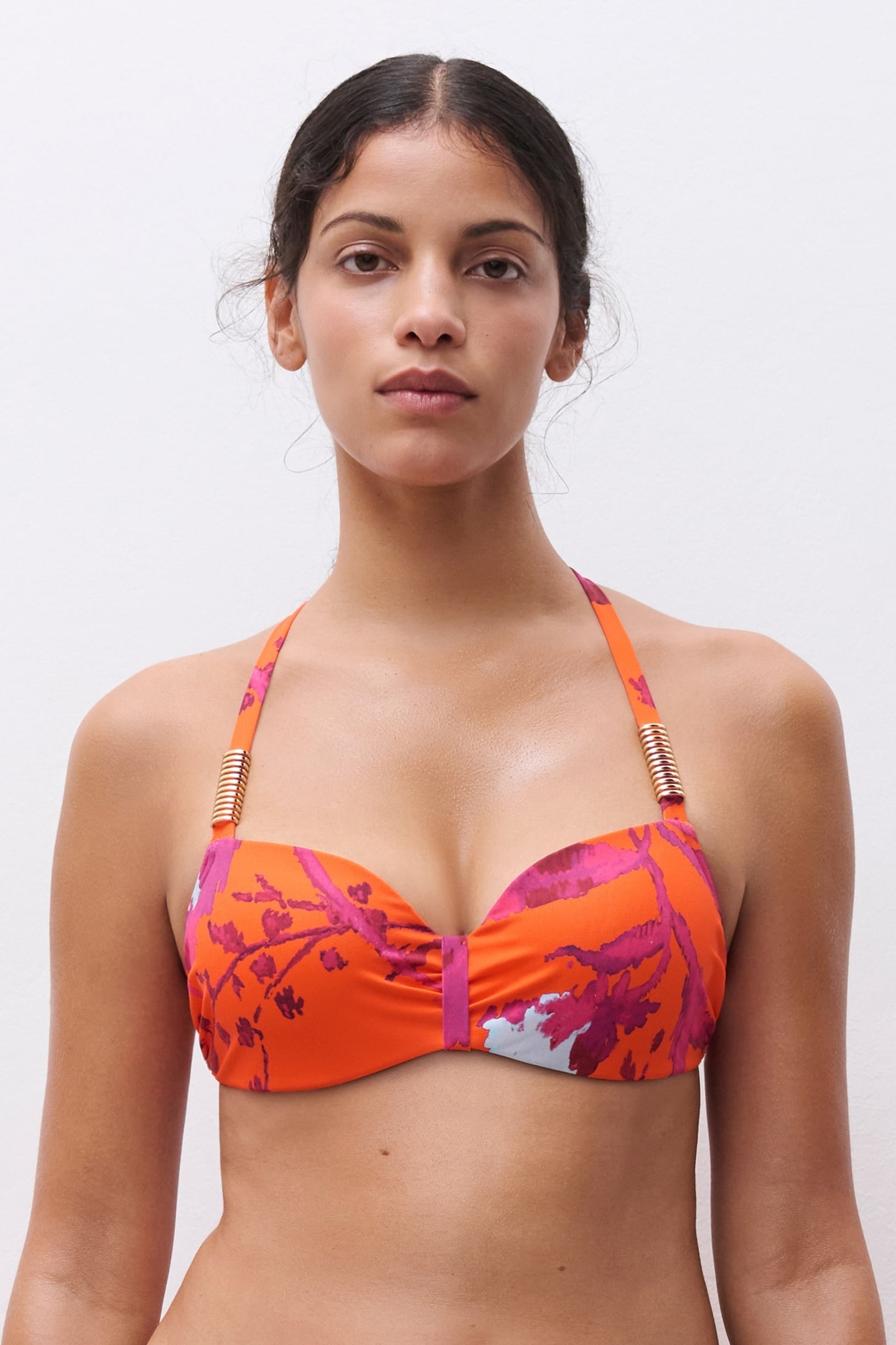 SW BRA TSHIRT HALF CUP MEMORY PAINTED FLOWERS 1