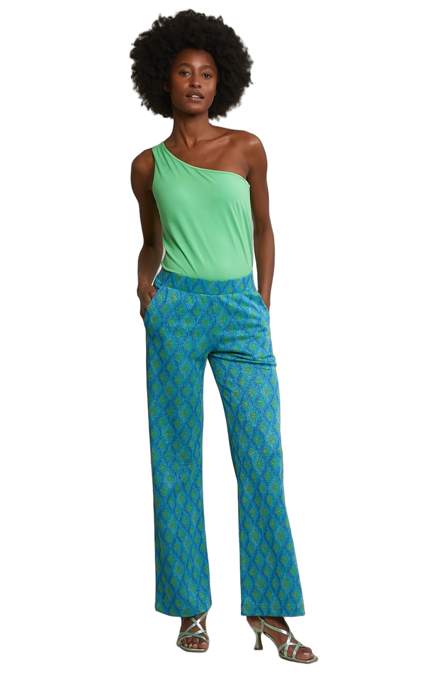 GREEN FANCY ASYMMETRIC TOP 2