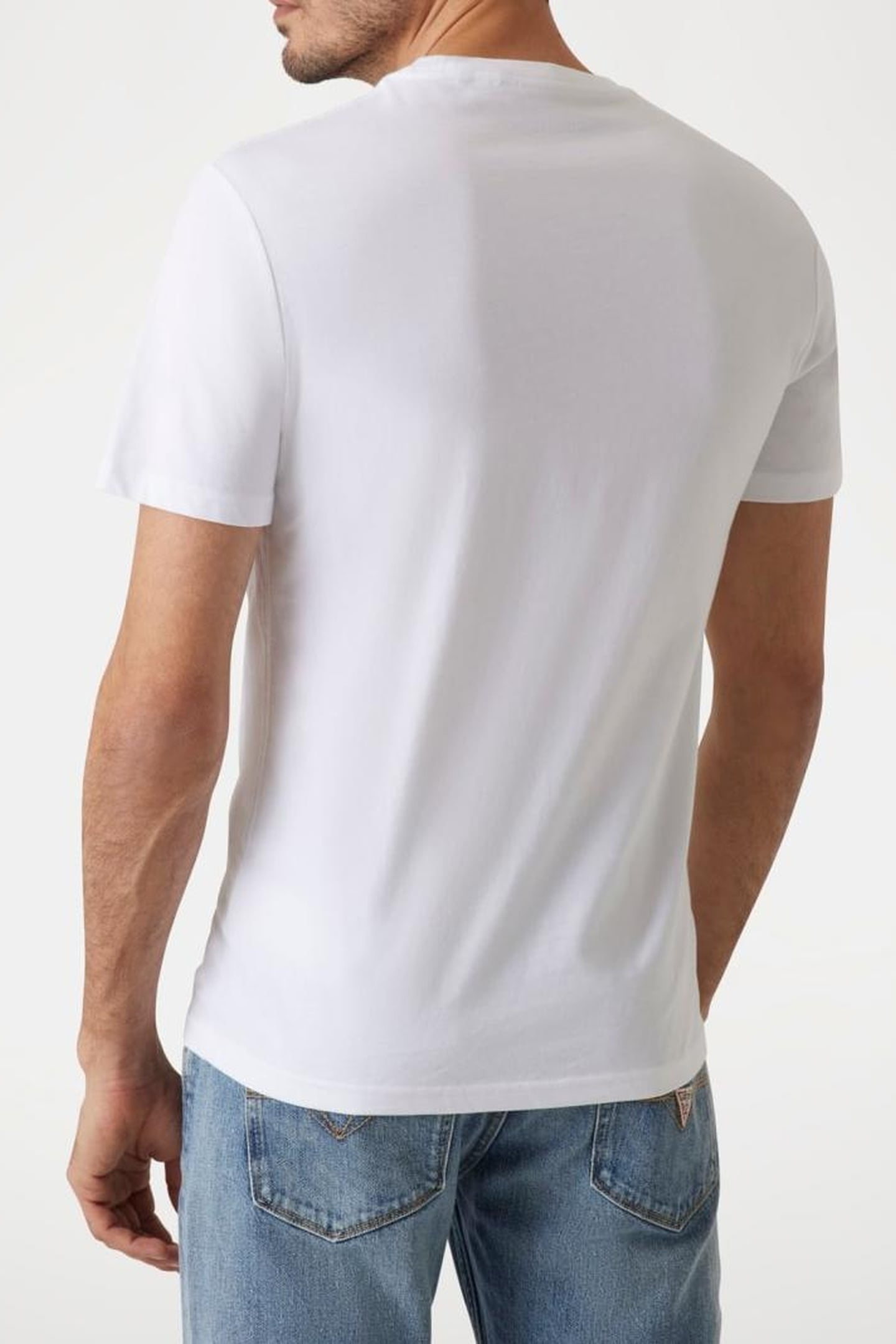 GUESS ECO SS CN TRIANGLE TEE PURE WHITE 6