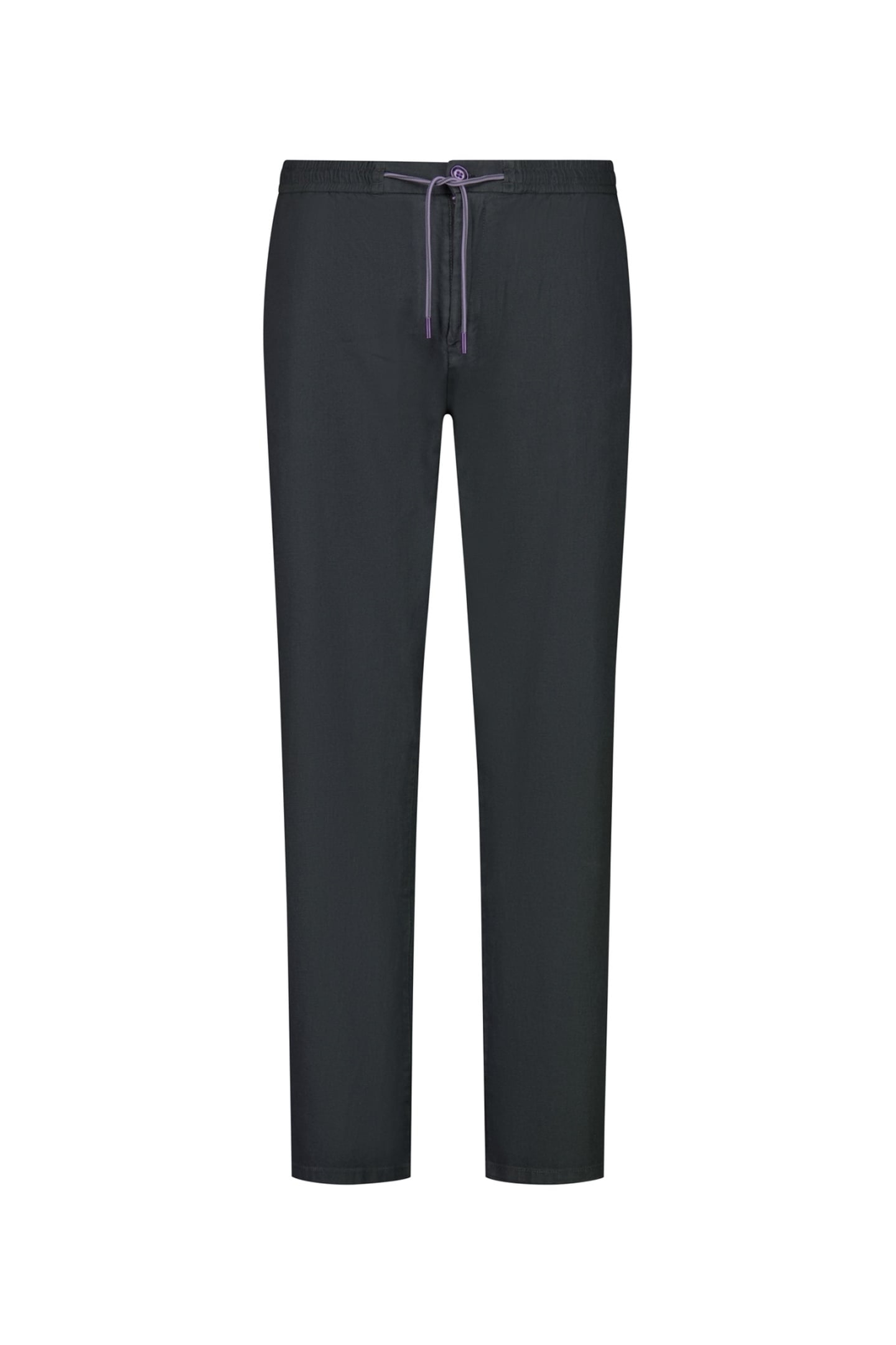 BEACH PANT WITH LINEN GARMENT DYED DARK STEEL 1