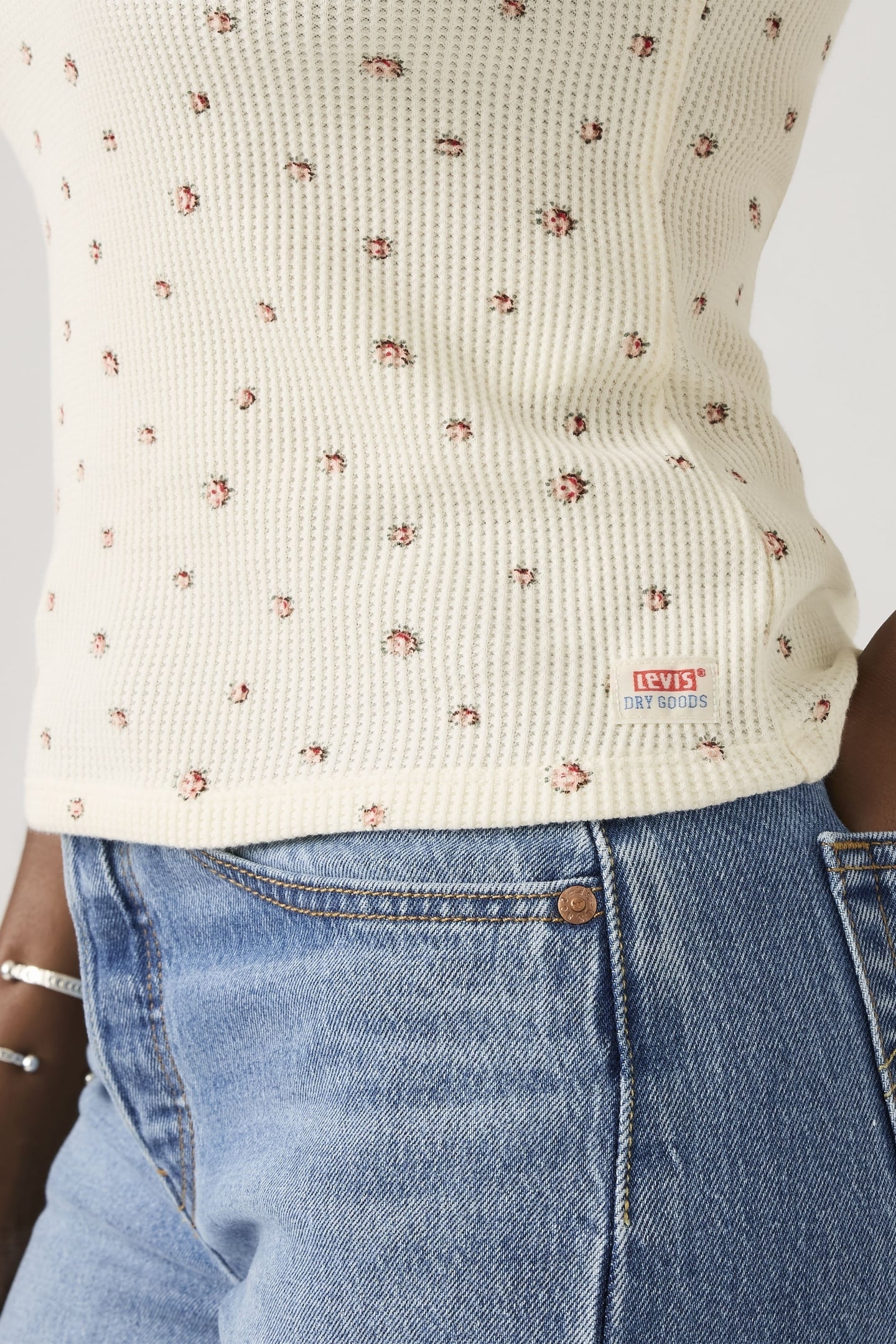 DRY GOODS WAFFLE CAP-SLEEVE TEE 5