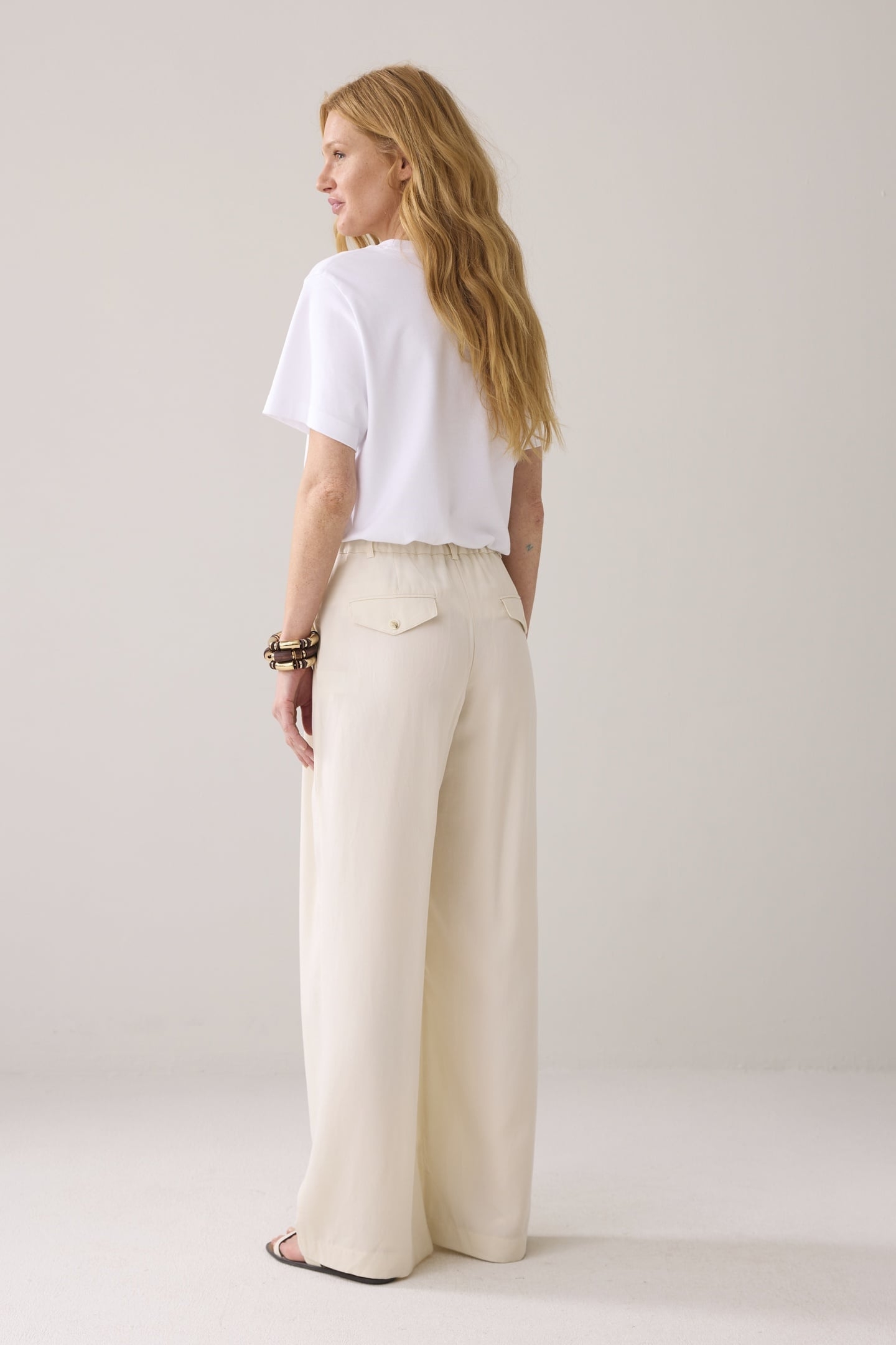 TROUSERS WIDE TENCEL IVORY 2
