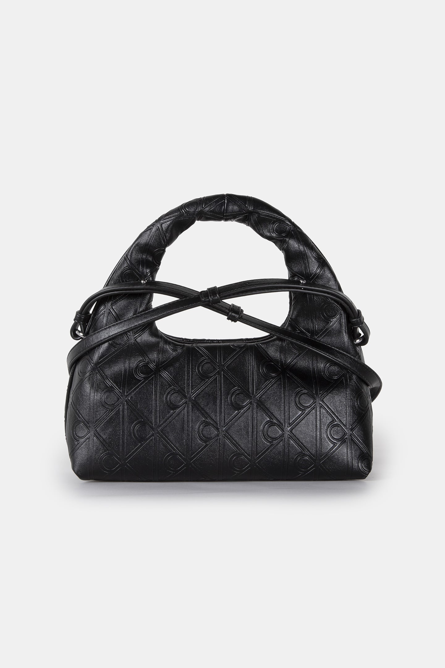 EMBLEM AOP PUFFER BAG BLACK 4