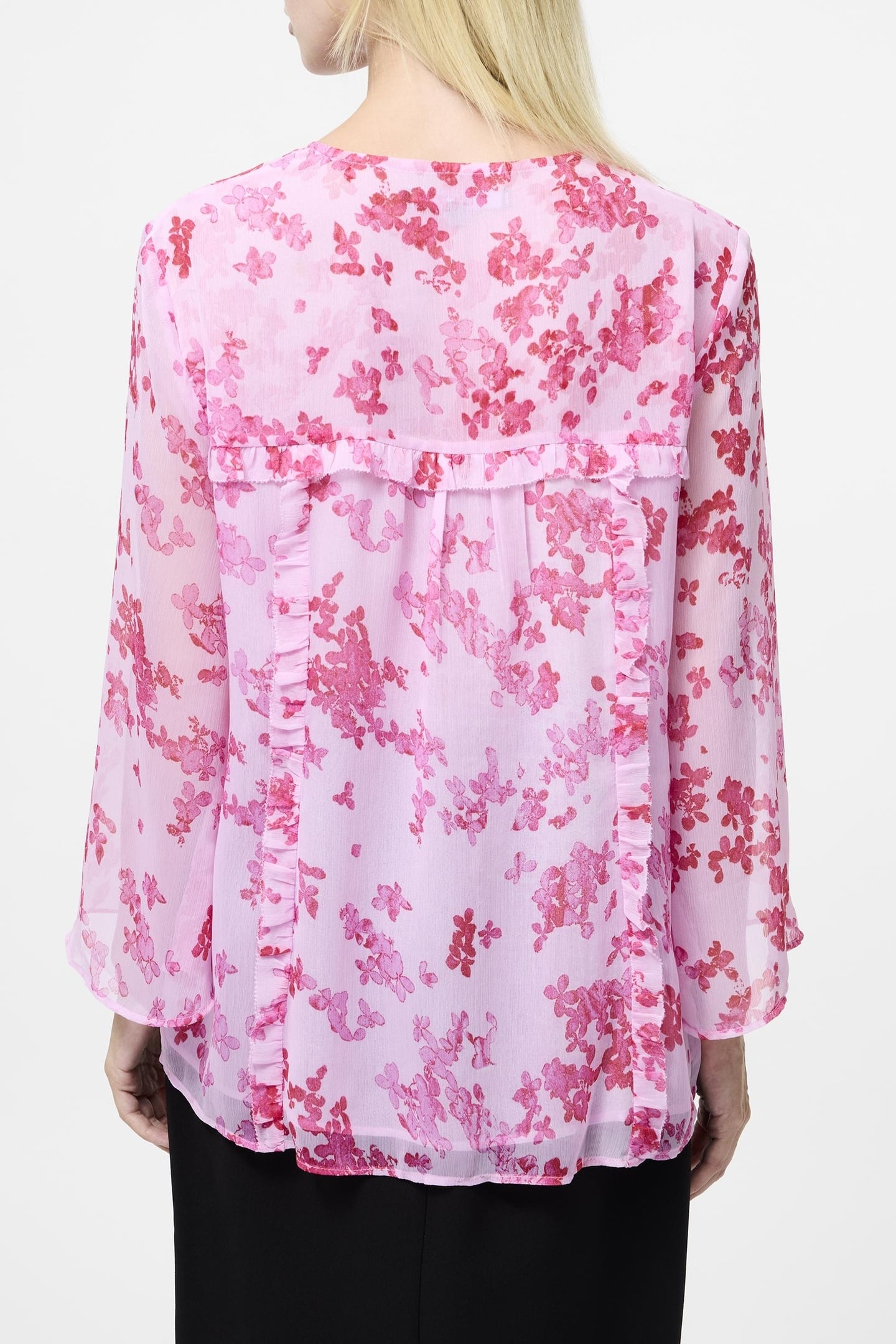 ISLA HALLIE CRINKLE TIE NK TOP VIOLET PINK MULTI 3