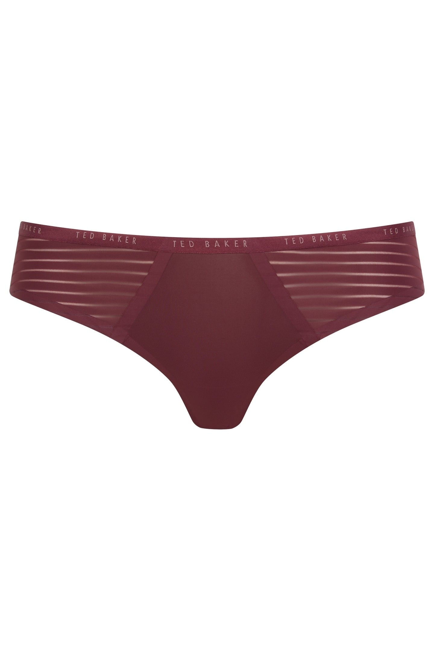 JESSIE MESH BRIEF NO SHOW WINE/MAUVE/WHITE 2