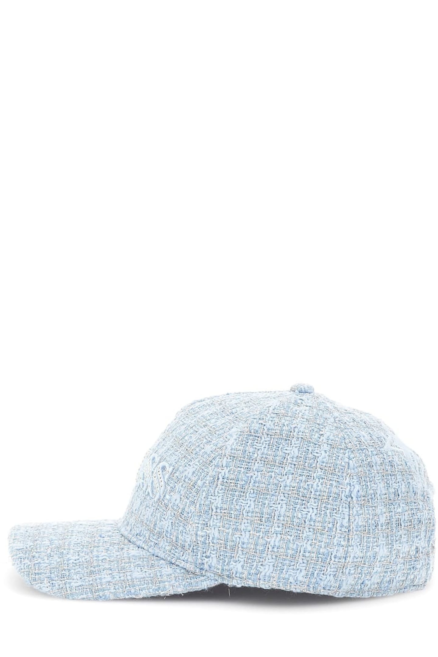 GUESS ECO ELSA TWEED BASEBALL LIGHT BLUE/WHITE COM 1