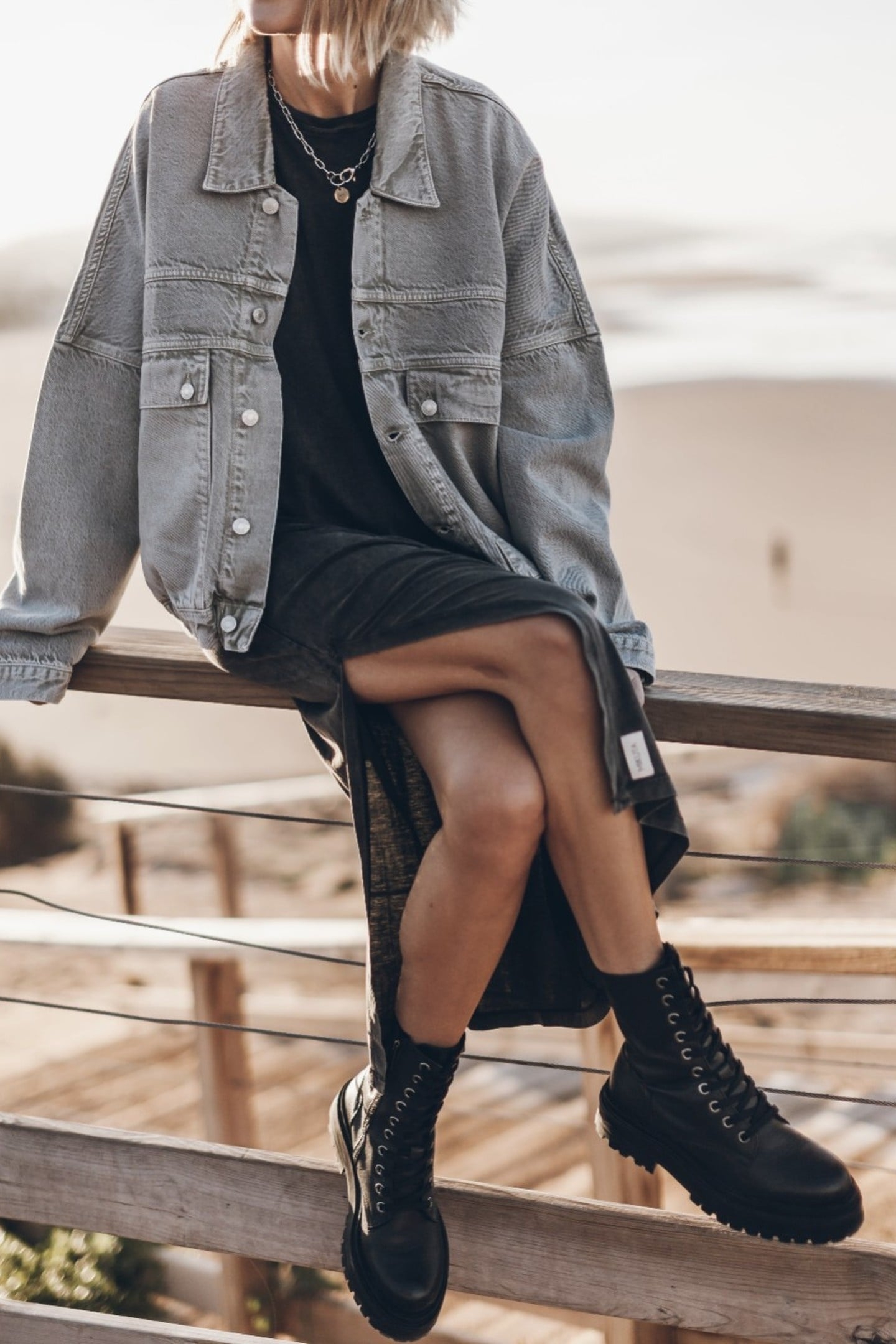 THE KHAKI FADED DENIM JACKET KHAKI 1