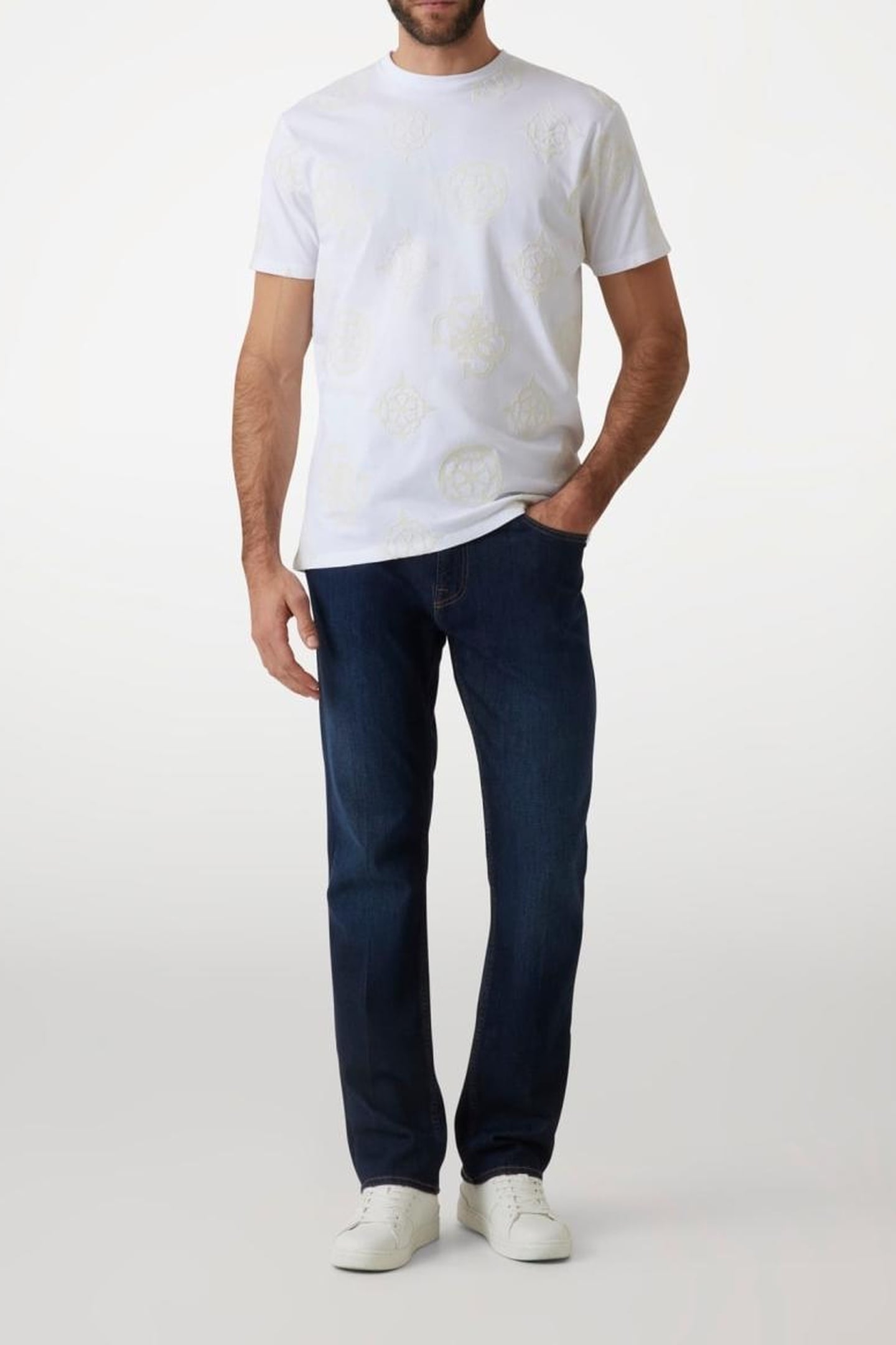 GUESS ECO SS BSC GUESS PEONY P PURE WHITE 7