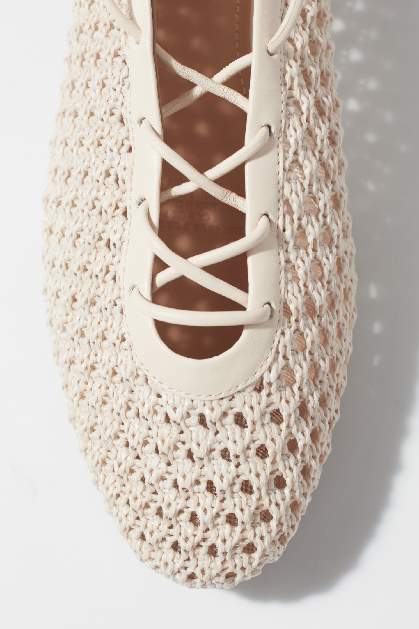 SEBBE LACE UP BALLERINA WHITE 3