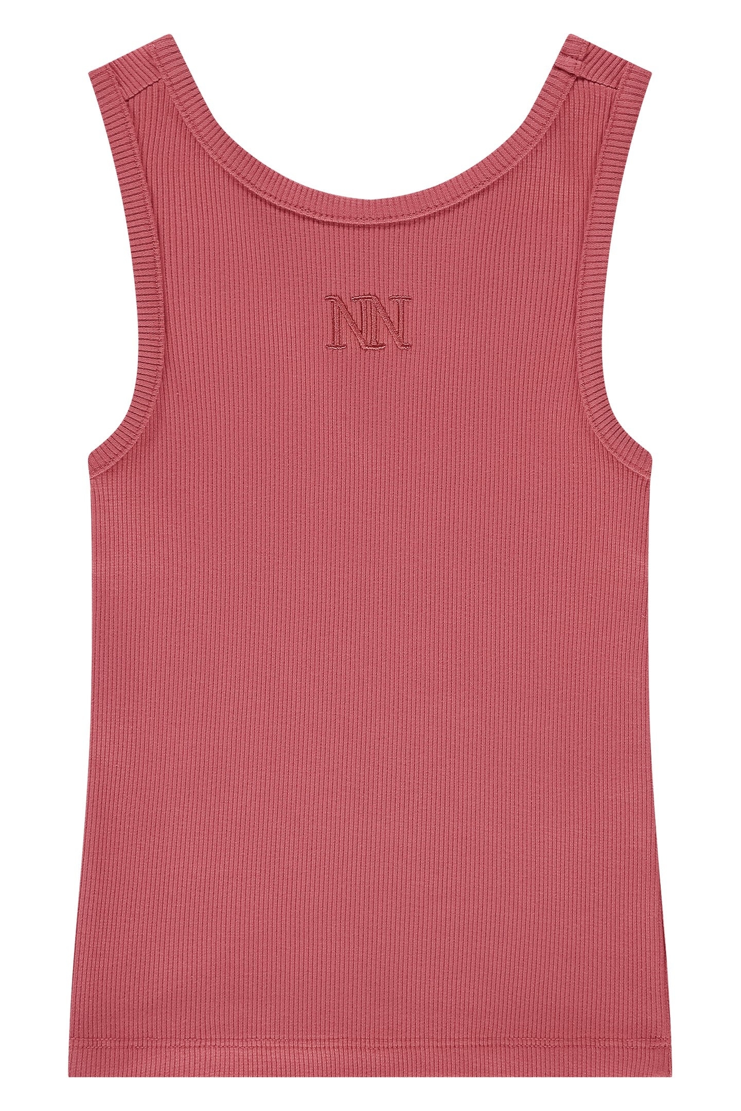 BELLE BACK RIB TOP RED 1
