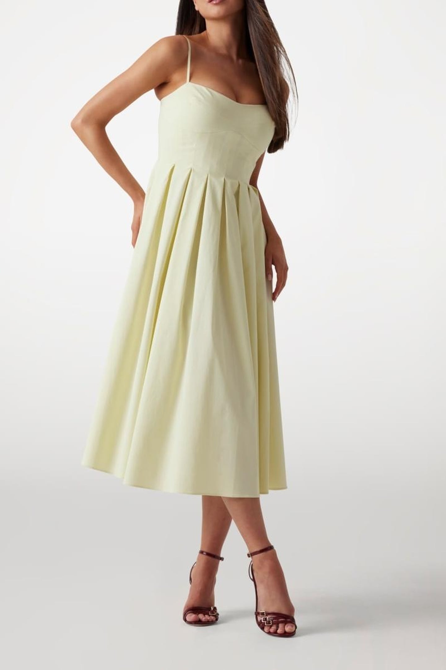 GUESS ECO SL BRIA DRESS PASTEL LIME 5