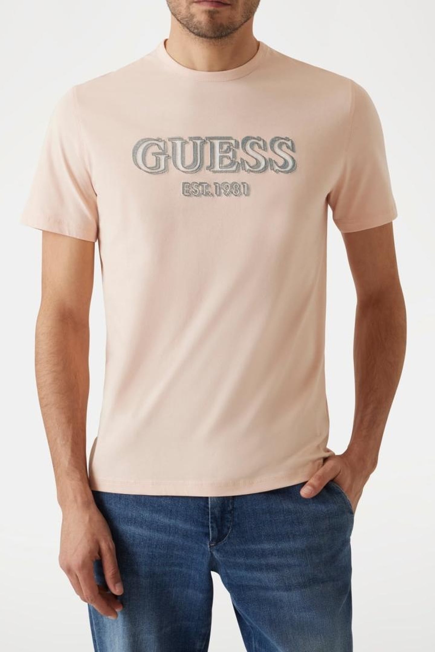 GUESS ECO SS CN GUESS LOGO TEE FEEL YOUR SKIN 6