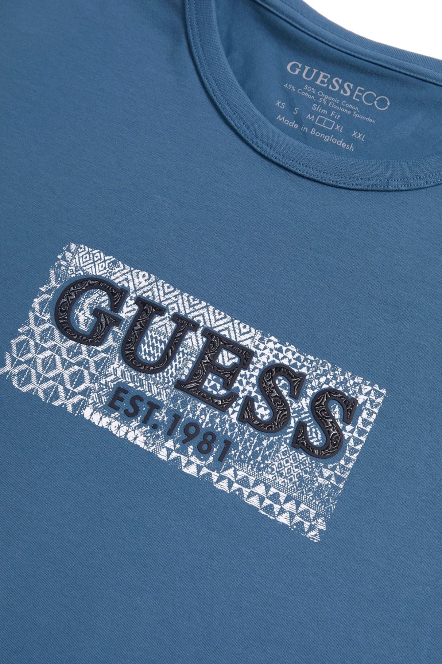 GUESS ECO SS CN GUESS BOX TEE PETROLEUM 5