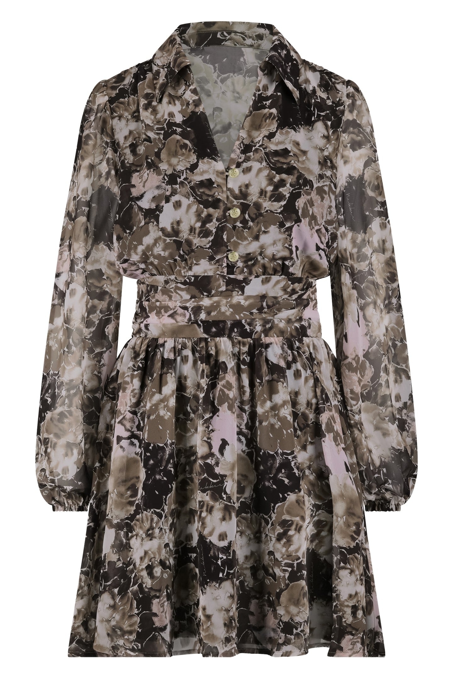 ESSEA PRINT DRESS WALNUT 1