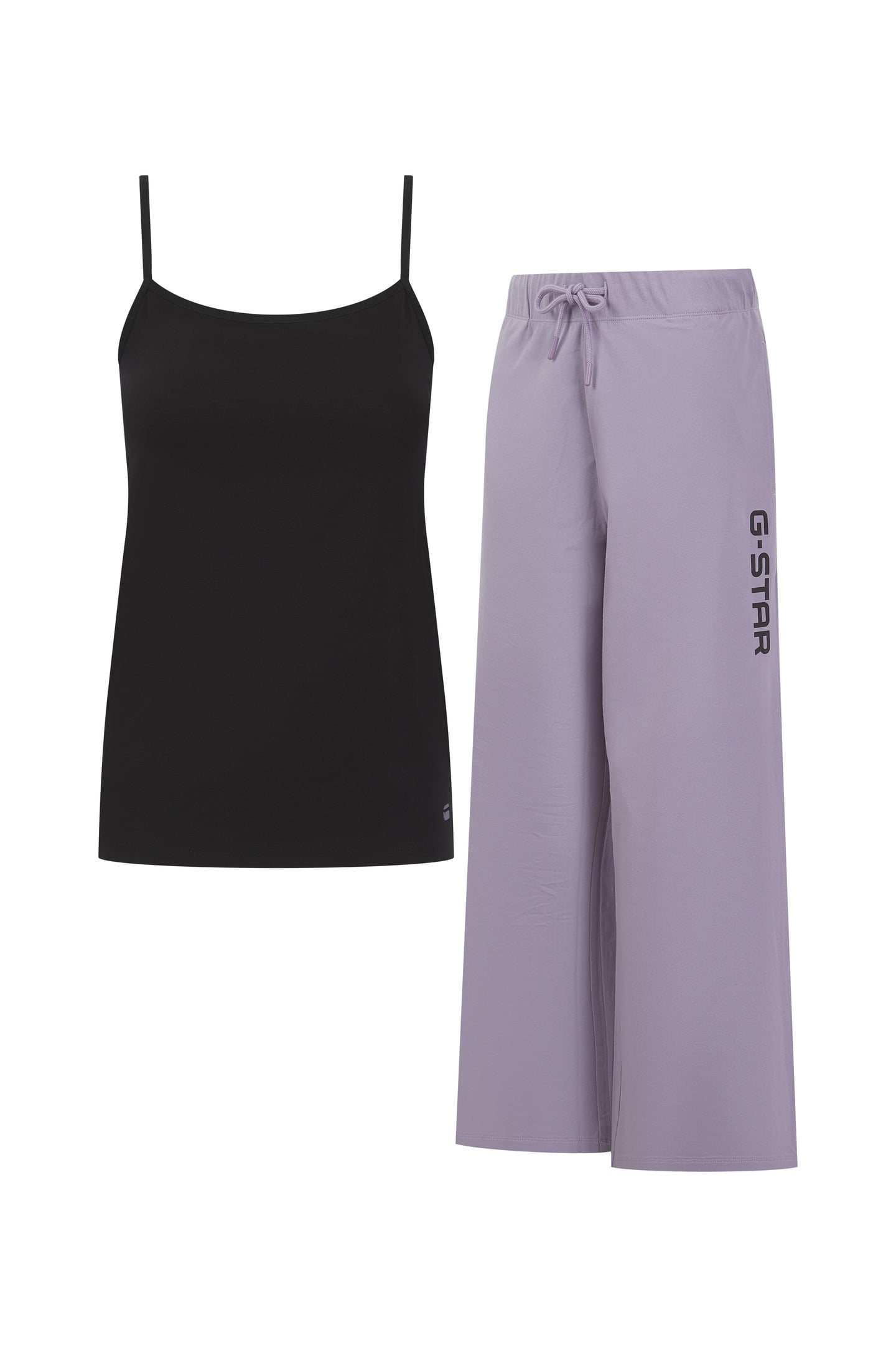 AMBRETTE LOUNGEWEAR BLACK/LAVENDER GRAY 1