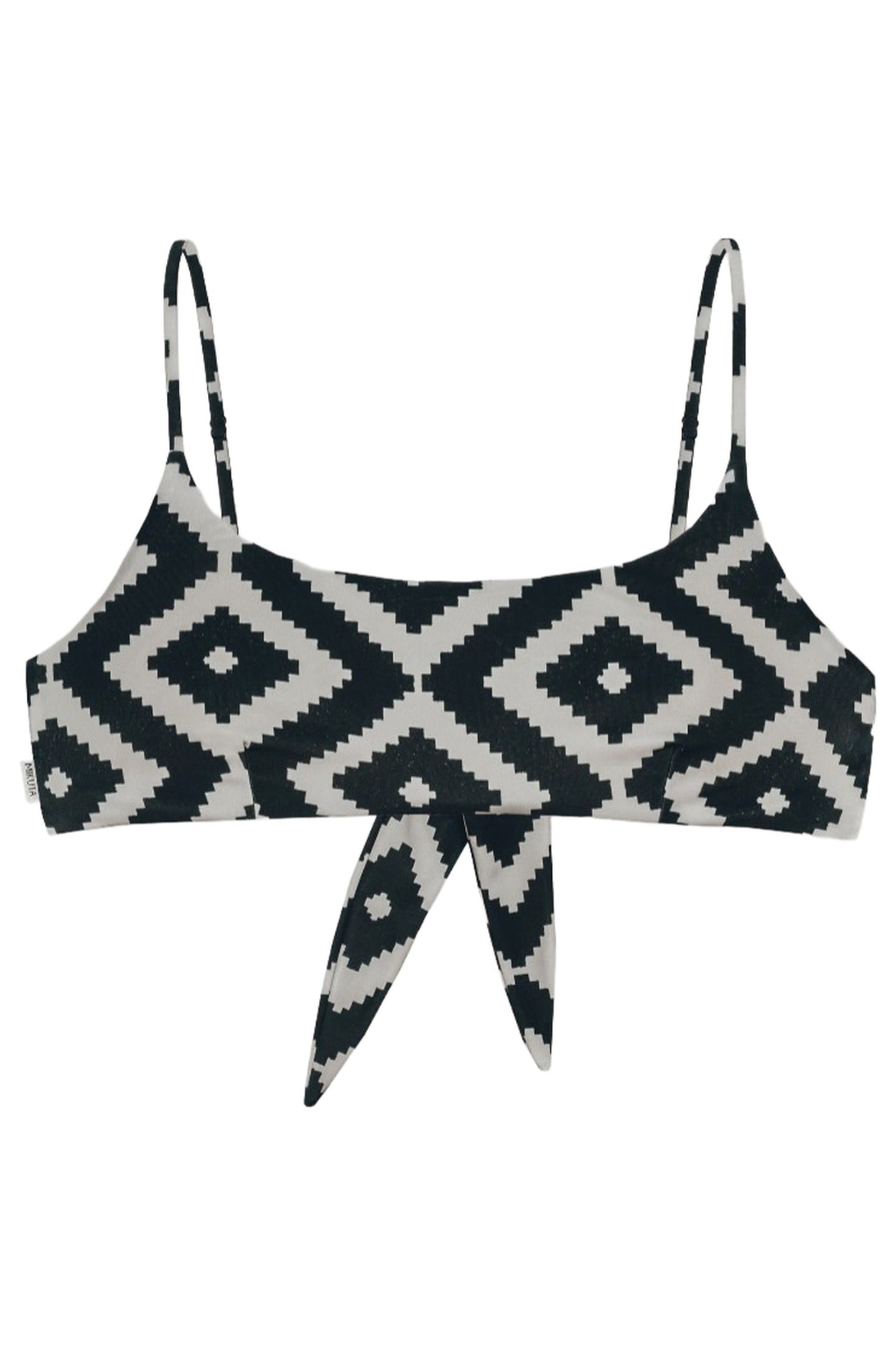 THE PRINTED BIKINI TOP WHITE 1