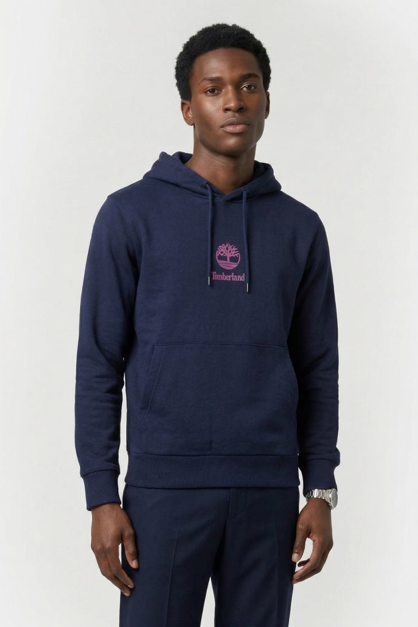 PRINT STACK LOGO (BB) HOODIE PEACOAT 1